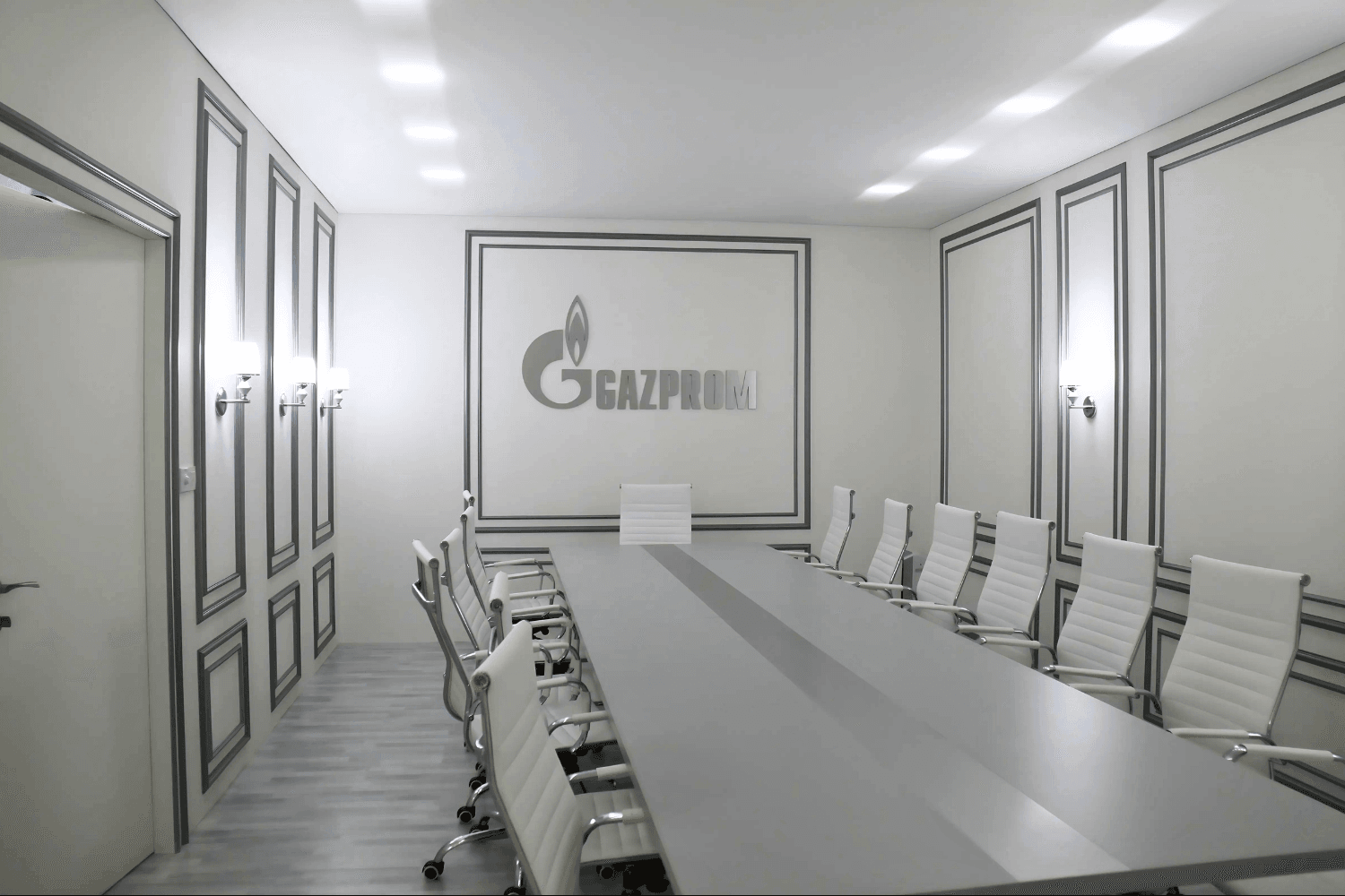 Gazprom 188 sqm exhibition stand at ADIPEC by Messe.ae