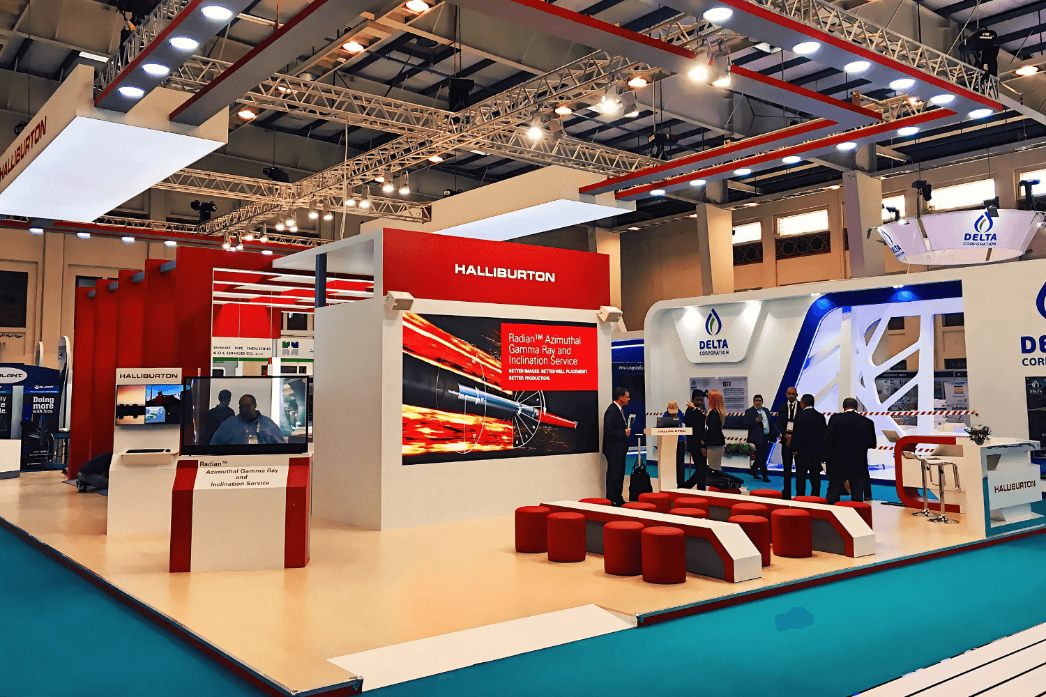Halliburton 204 sqm exhibition stand at MEOS GEO by Messe.ae