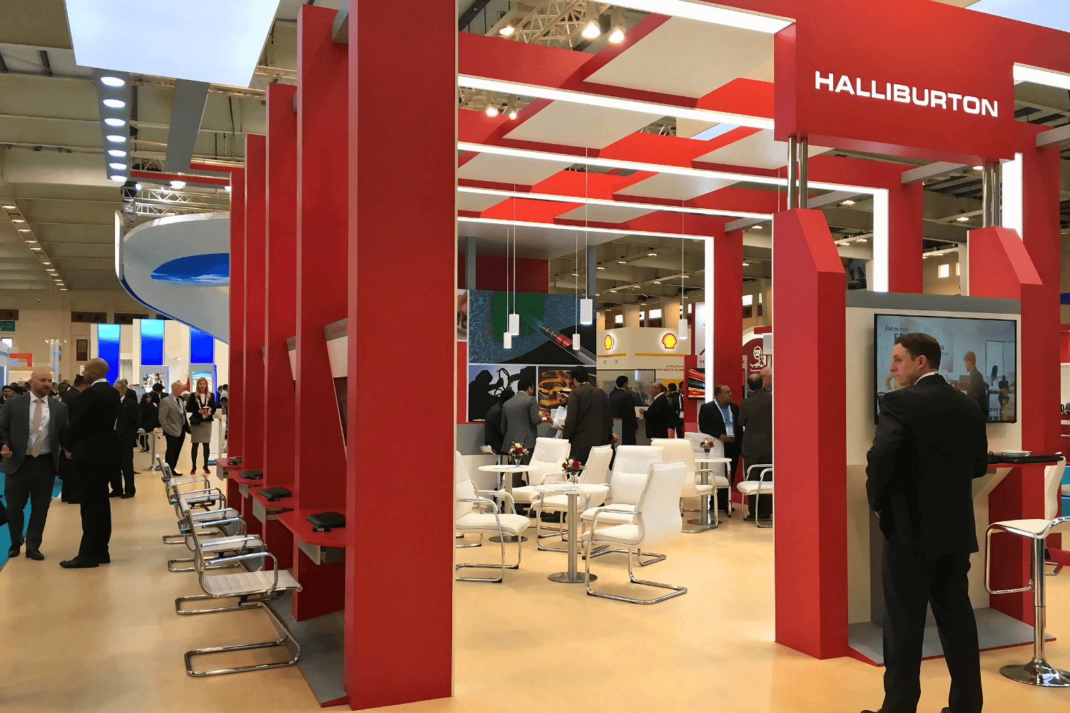 Halliburton 204 sqm exhibition stand at MEOS GEO by Messe.ae
