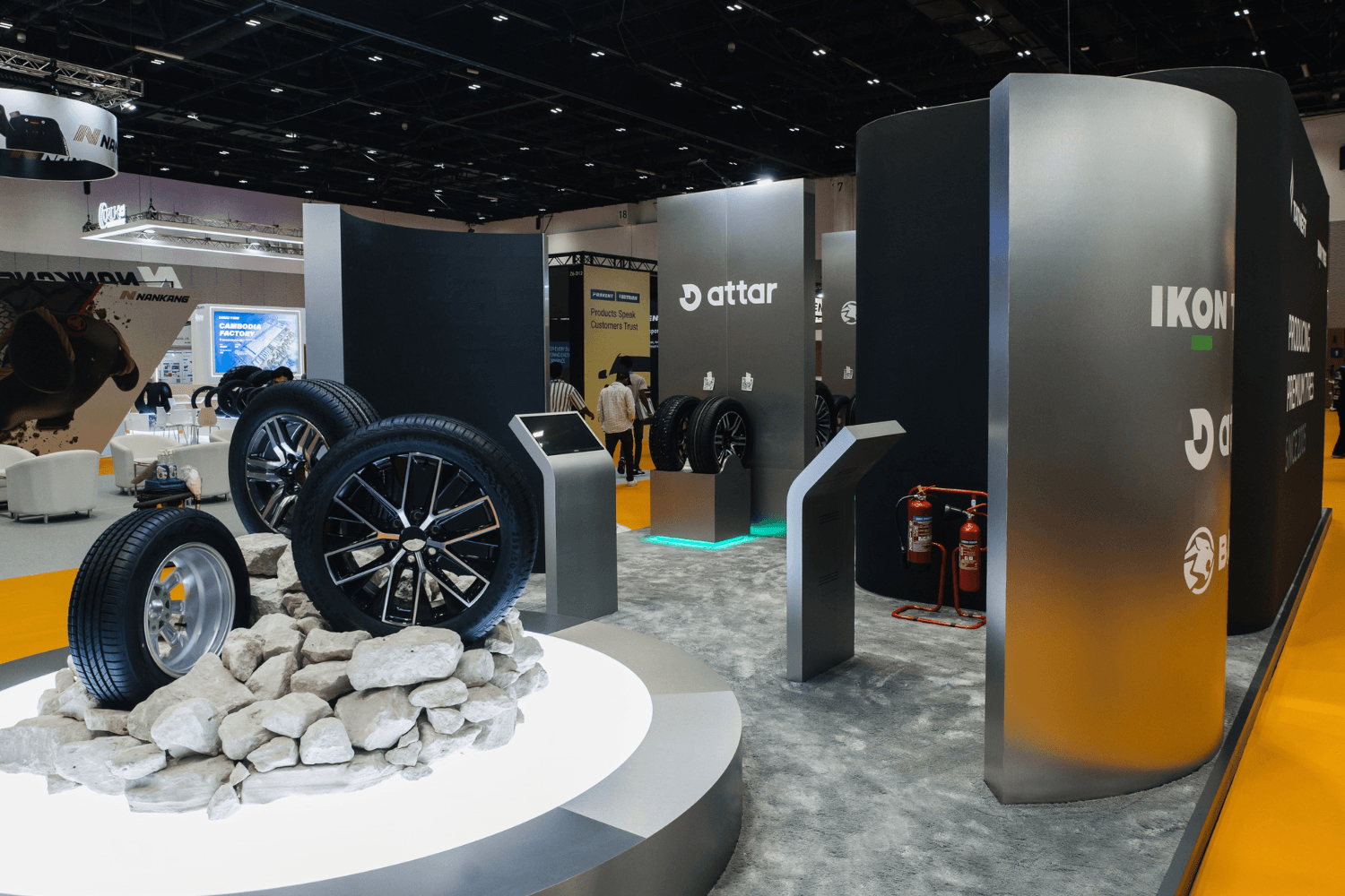 Ikon Tyres 90 sqm exhibition stand at Automechanika by Messe.ae
