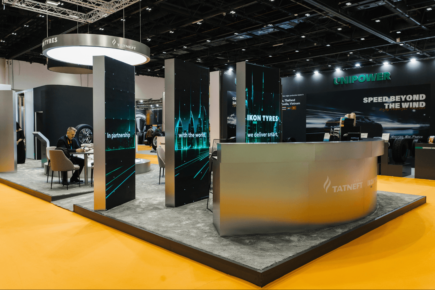 Ikon Tyres 90 sqm exhibition stand at Automechanika by Messe.ae