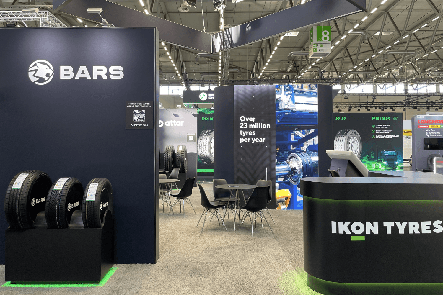 Ikon Tyres 66 sqm exhibition stand at The Tire Cologne by Messe.ae