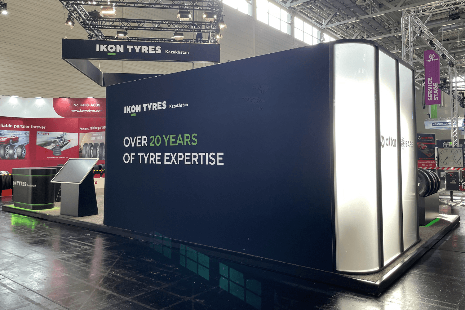 Ikon Tyres 66 sqm exhibition stand at The Tire Cologne by Messe.ae