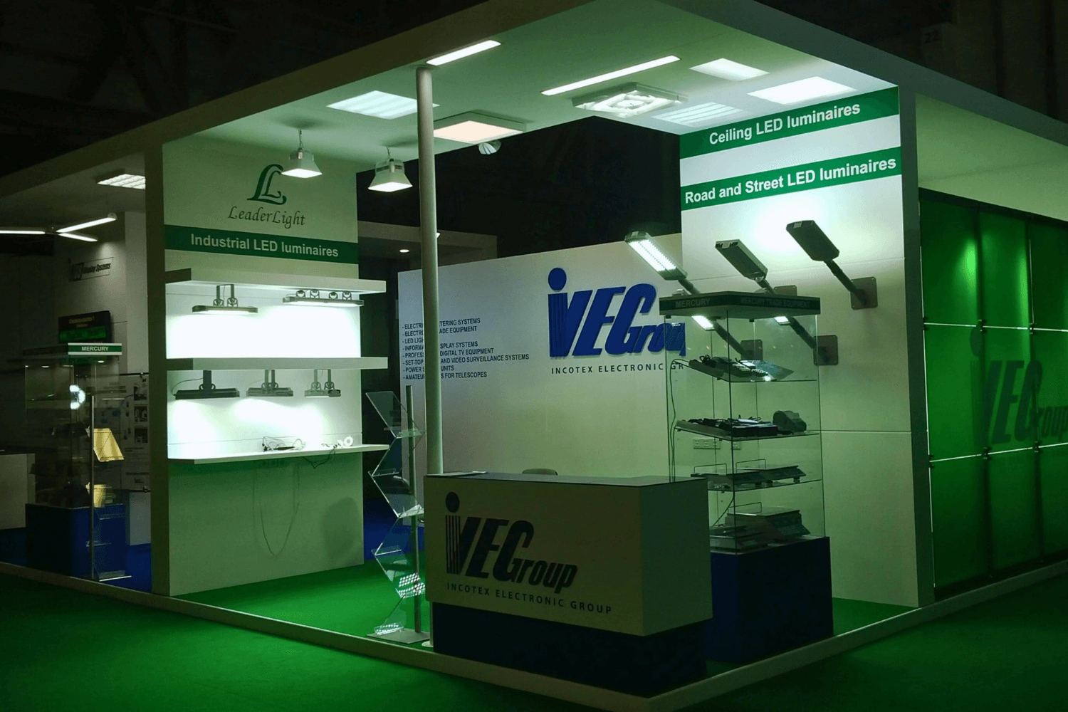 Incotex Electronics Group 100 sqm exhibition stand at WETEX by Messe.ae