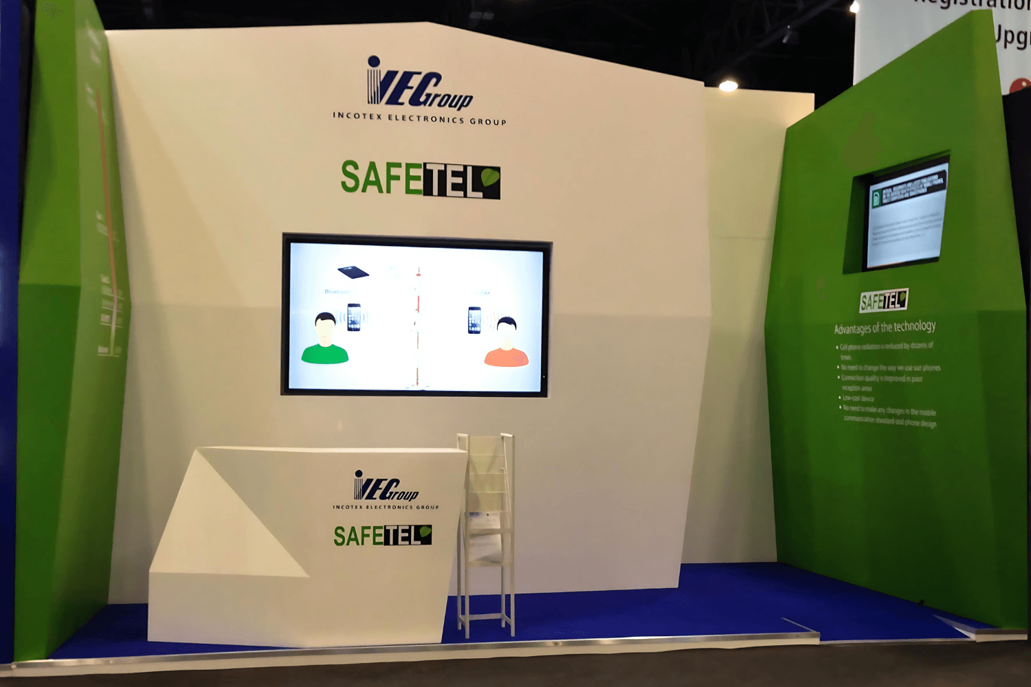 Incotex Electronics Group 24 sqm exhibition stand at Mobile World Congress by Messe.ae