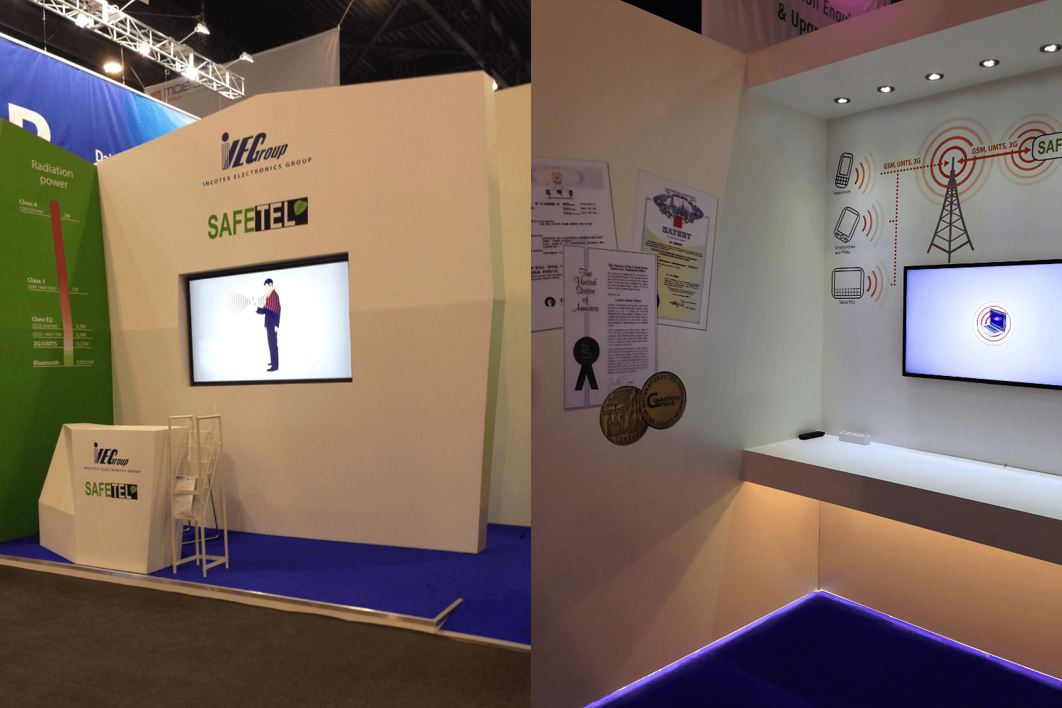Incotex Electronics Group 24 sqm exhibition stand at Mobile World Congress by Messe.ae