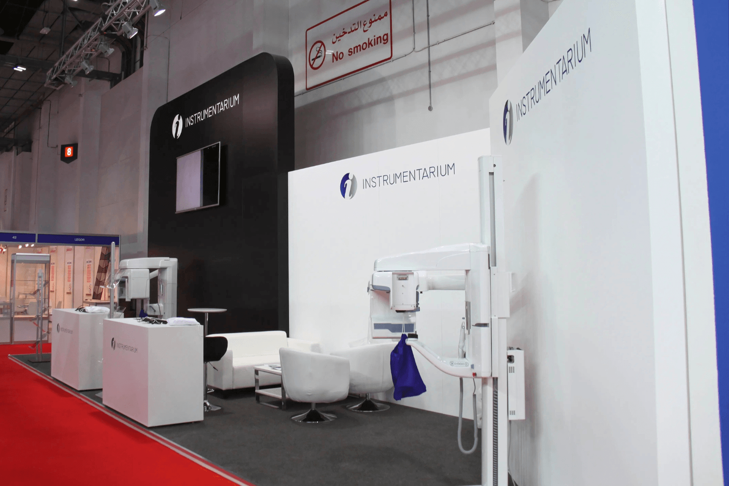 Instrumentarium 30 sqm exhibition stand at AEEDC by Messe.ae