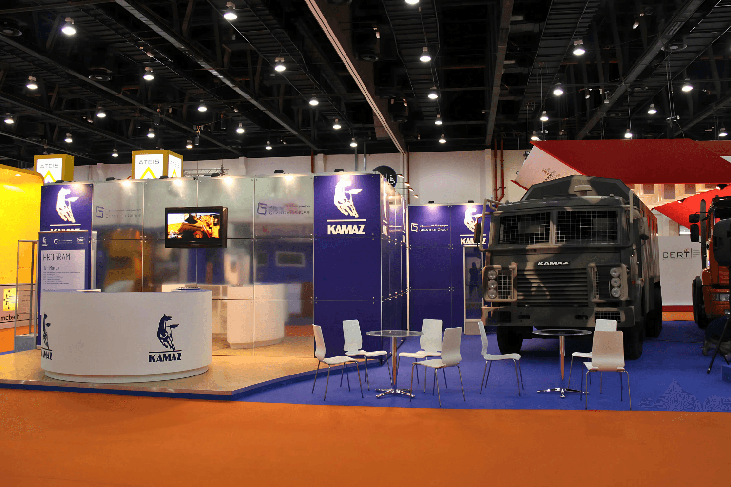 Kamaz exhibition stand at ADIPEC by Messe.ae