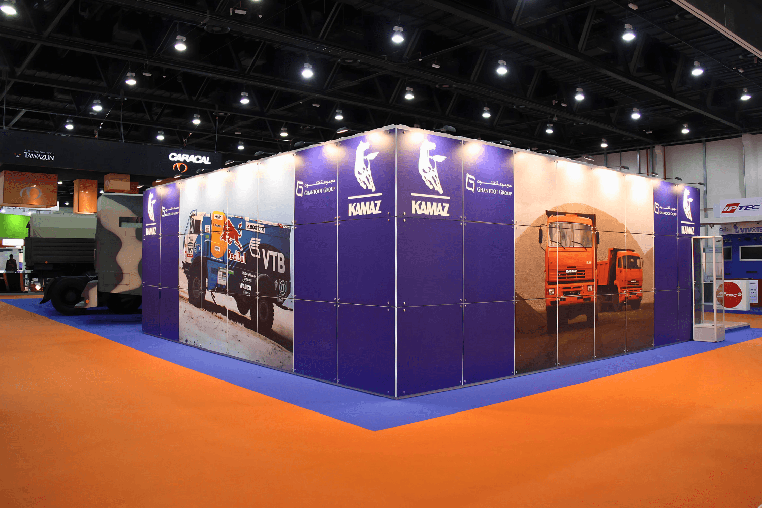 Kamaz exhibition stand at ADIPEC by Messe.ae
