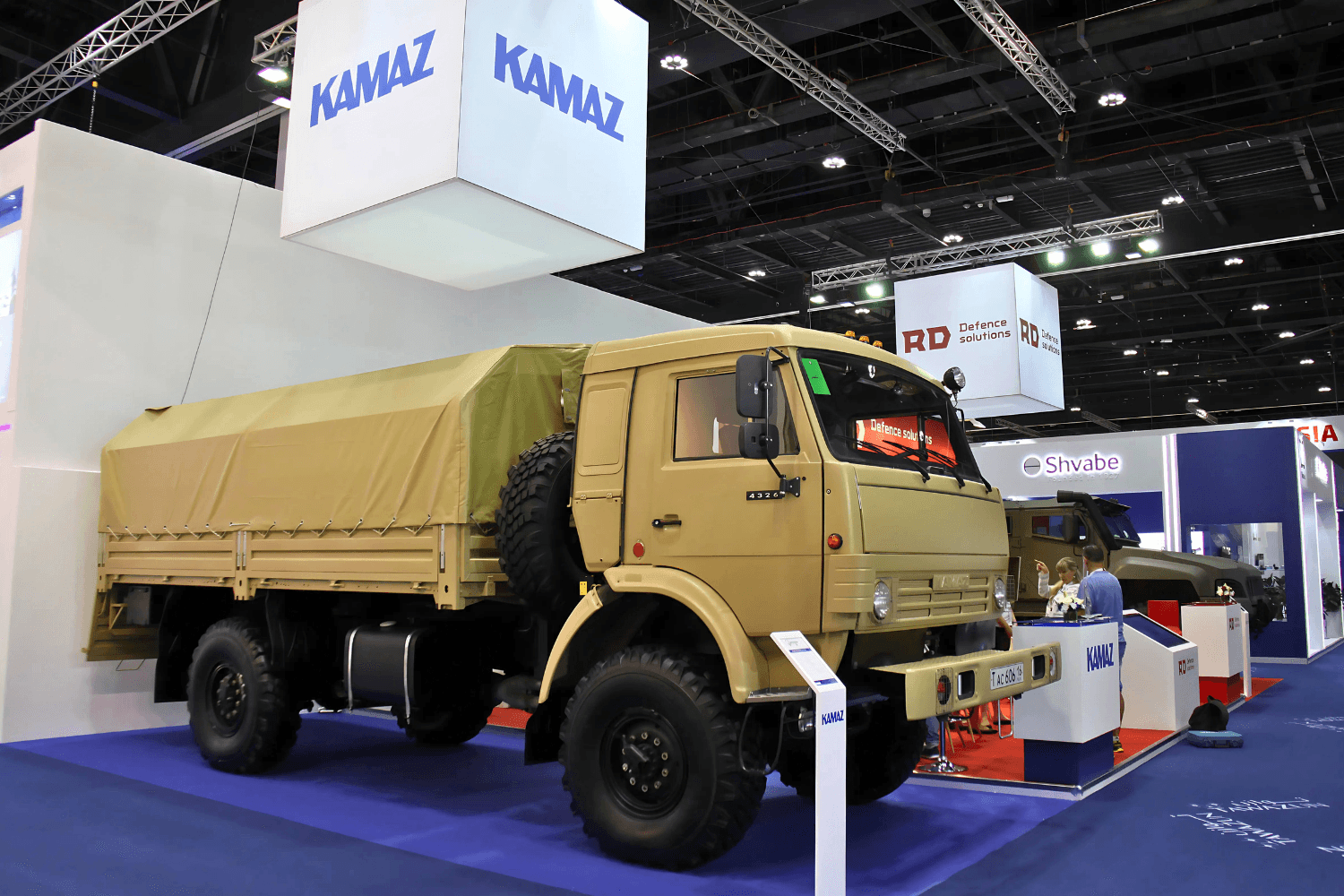 Kamaz 119 sqm exhibition stand at IDEX by Messe.ae