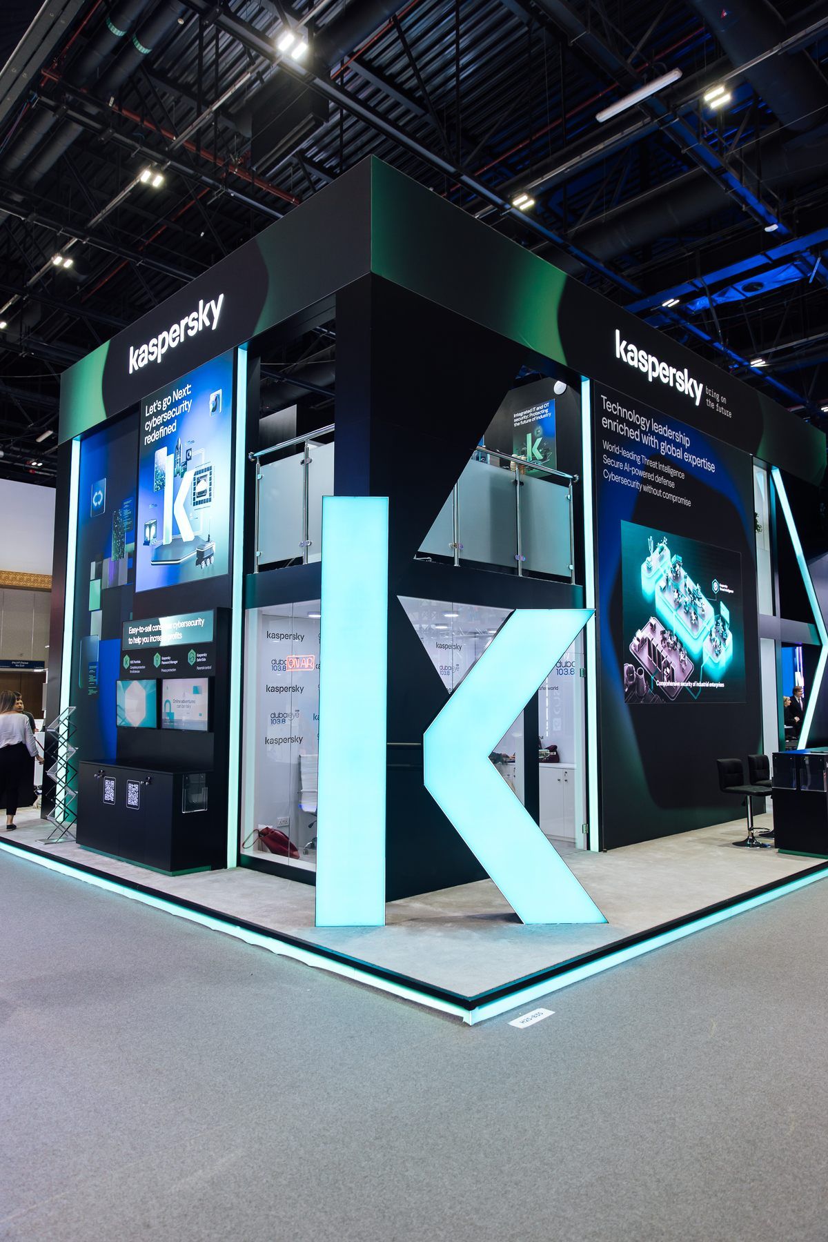 Kaspersky 120 + 48 sqm exhibition stand at GITEX by Messe.ae
