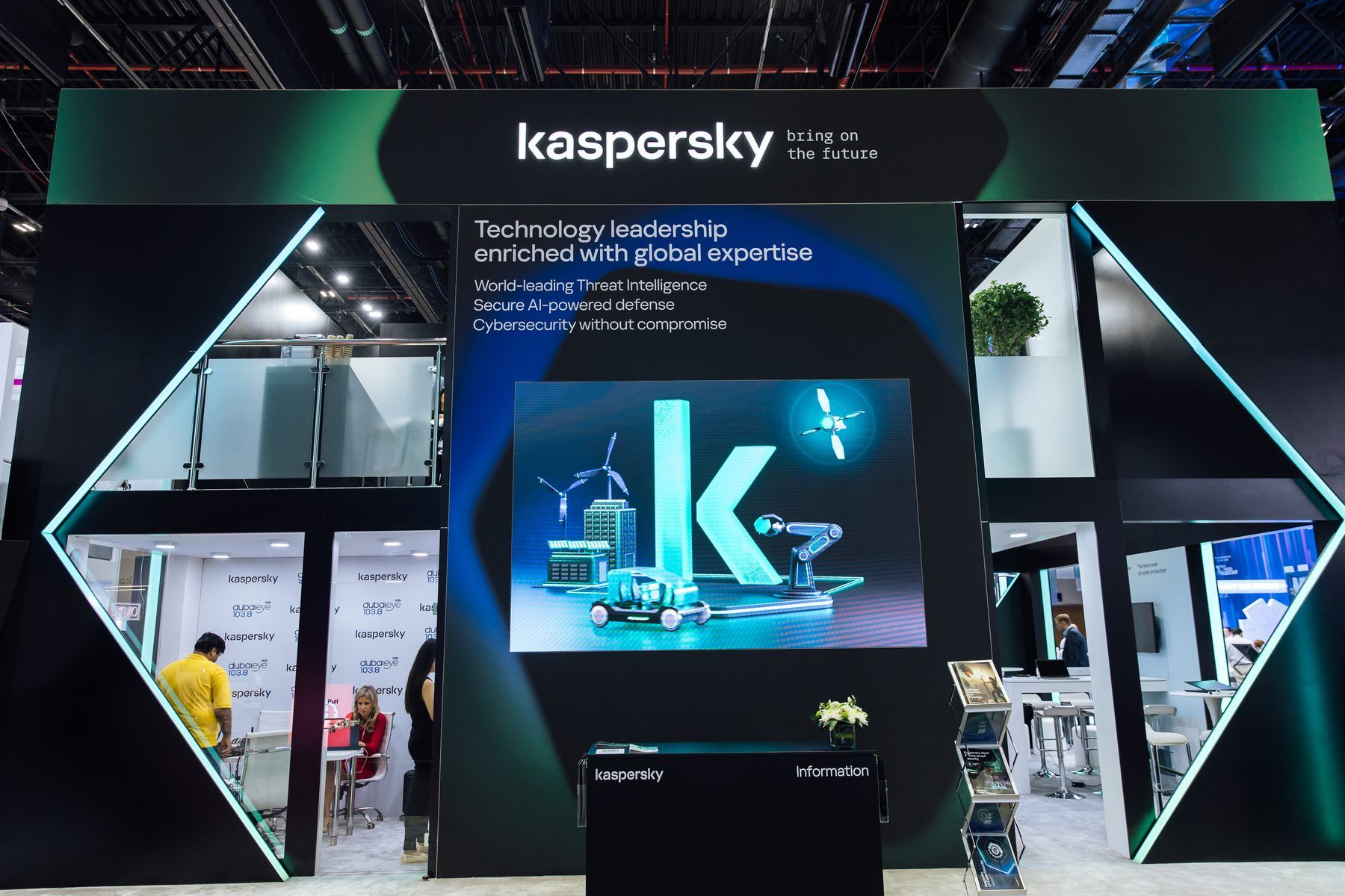 Kaspersky 120 + 48 sqm exhibition stand at GITEX by Messe.ae