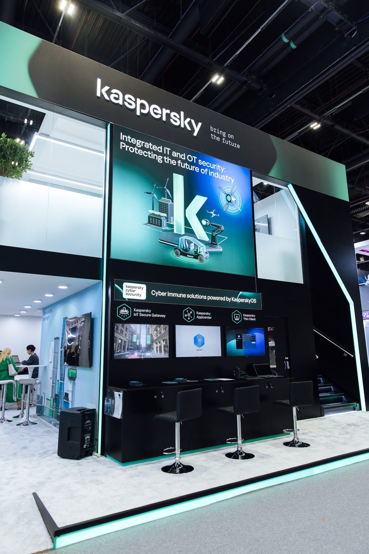 Kaspersky 120 + 48 sqm exhibition stand at GITEX by Messe.ae