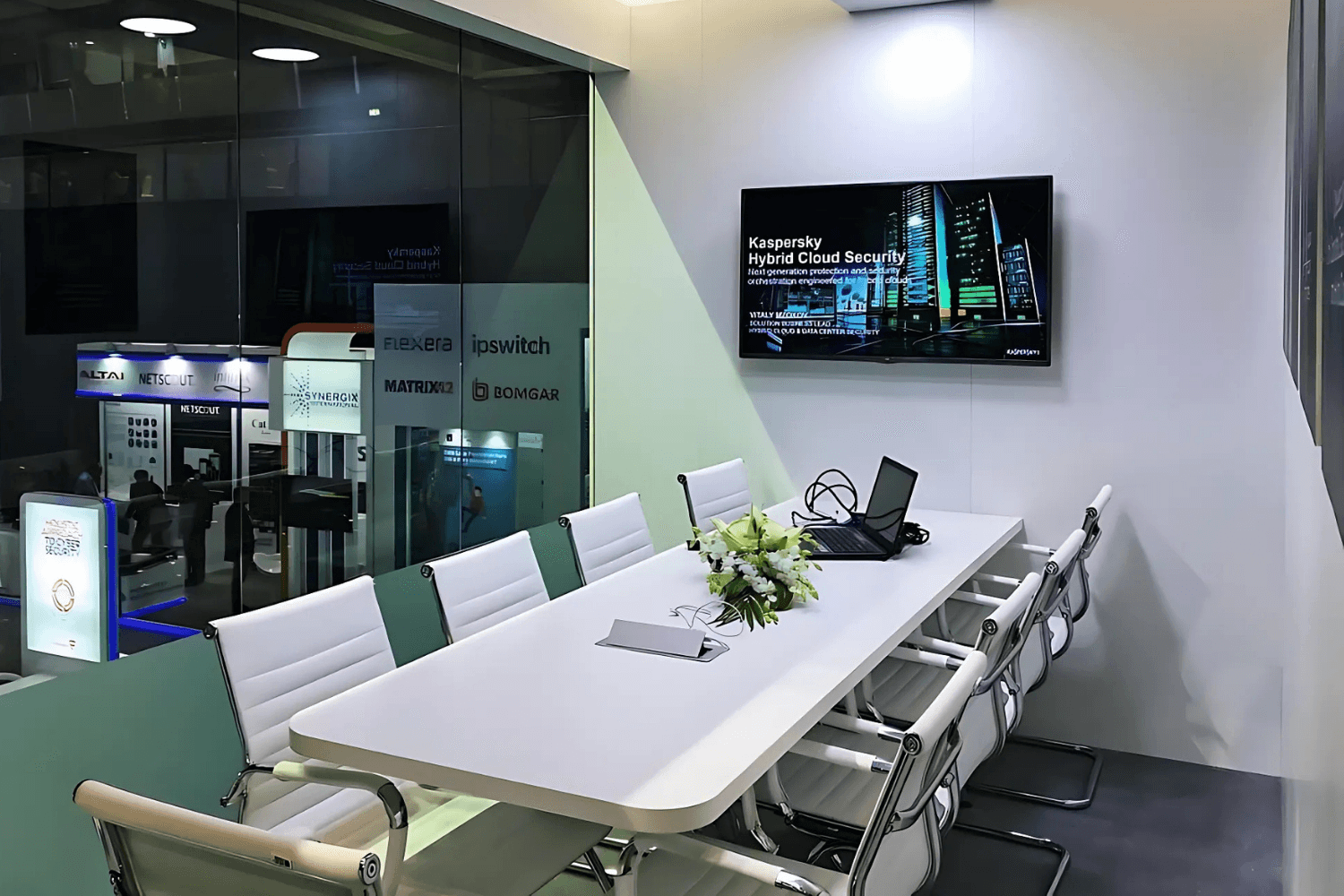 Kaspersky 120 + 30 sqm exhibition stand at GITEX by Messe.ae