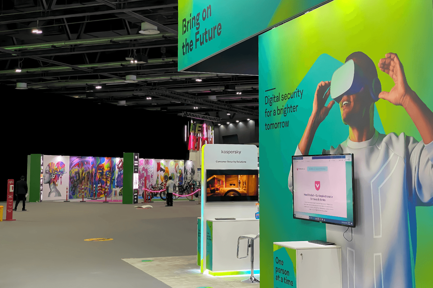 Kaspersky 120 sqm exhibition stand at GITEX by Messe.ae
