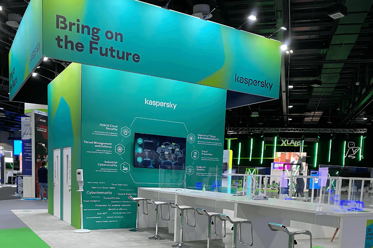 Kaspersky 120 sqm exhibition stand at GITEX by Messe.ae