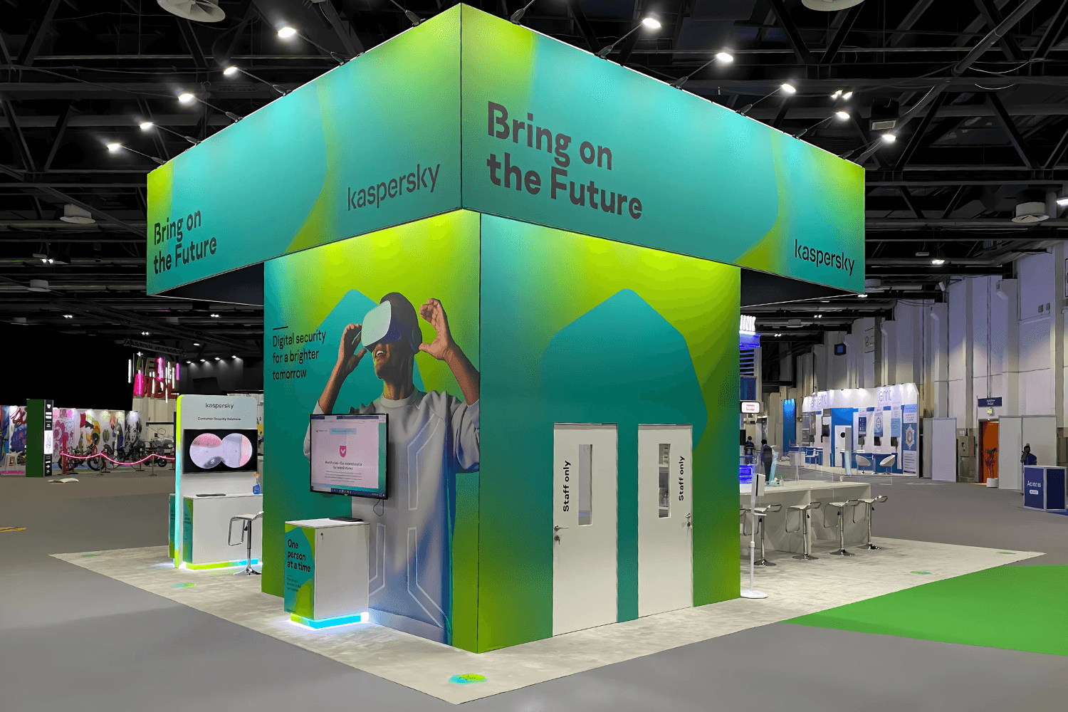 Kaspersky 120 sqm exhibition stand at GITEX by Messe.ae