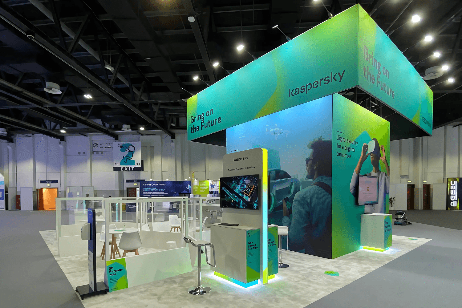 Kaspersky 120 sqm exhibition stand at GITEX by Messe.ae