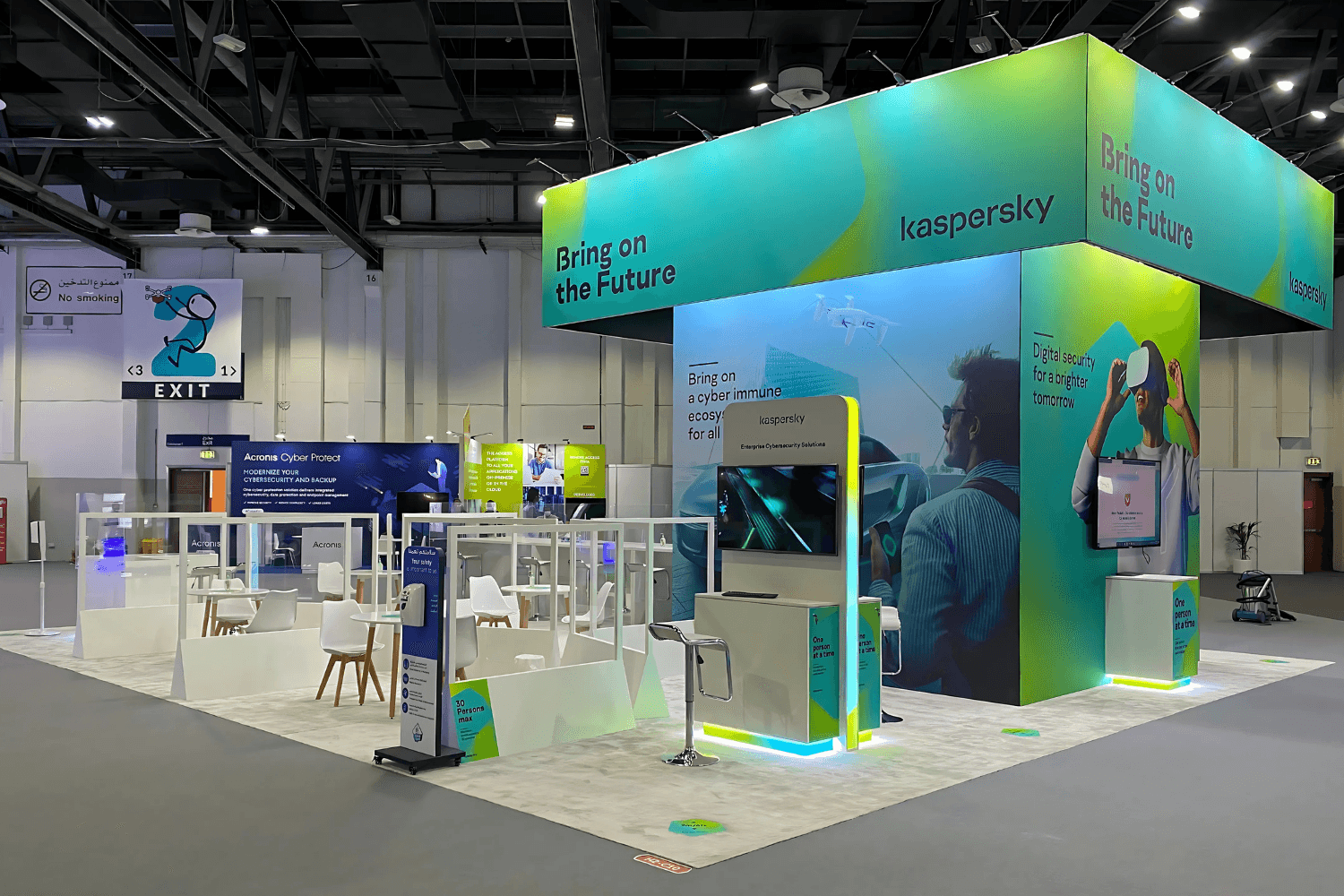 Kaspersky 120 sqm exhibition stand at GITEX by Messe.ae