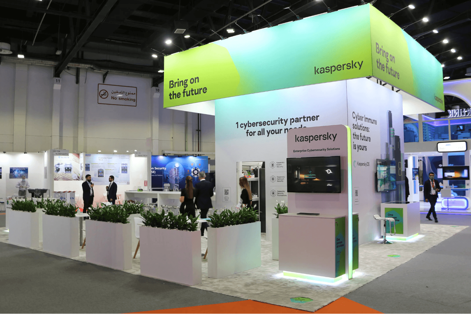 Kaspersky 120 sqm exhibition stand at GITEX by Messe.ae