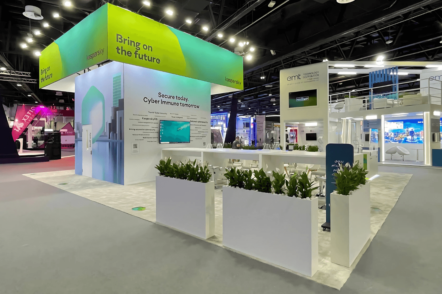 Kaspersky 120 sqm exhibition stand at GITEX by Messe.ae