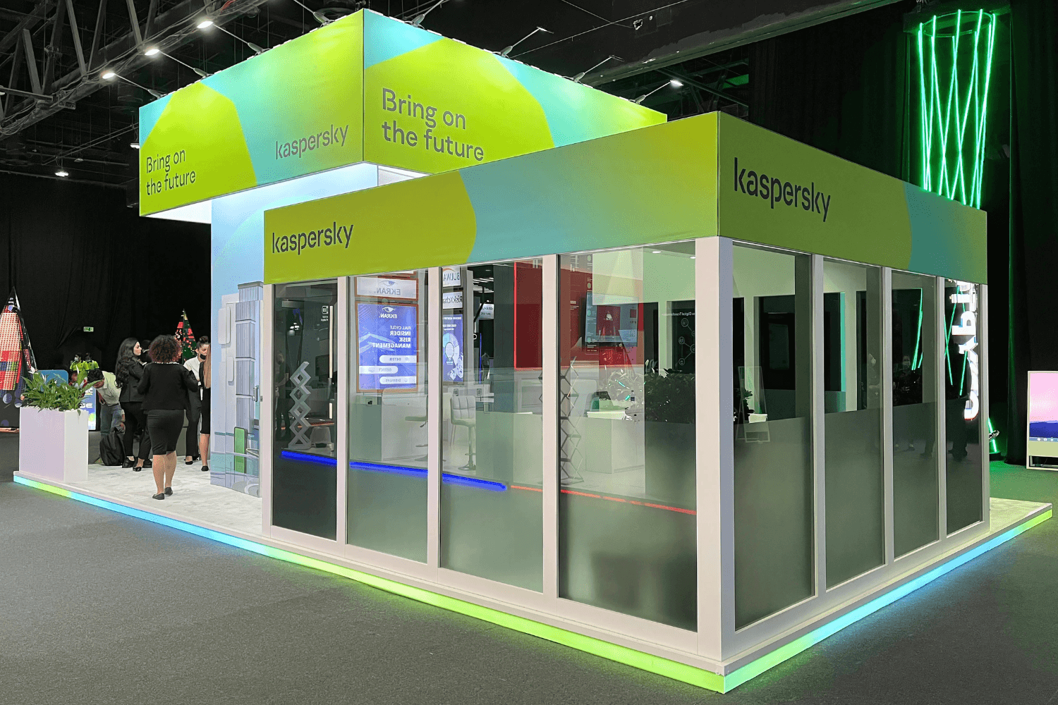 Kaspersky 60 sqm exhibition stand at GISEC by Messe.ae