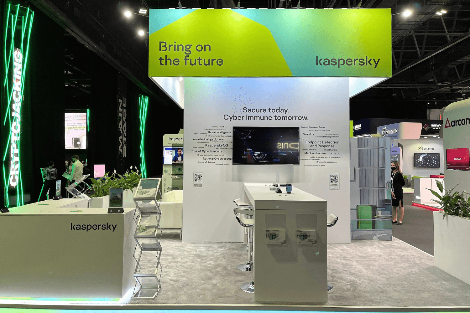 Kaspersky 60 sqm exhibition stand at GISEC by Messe.ae