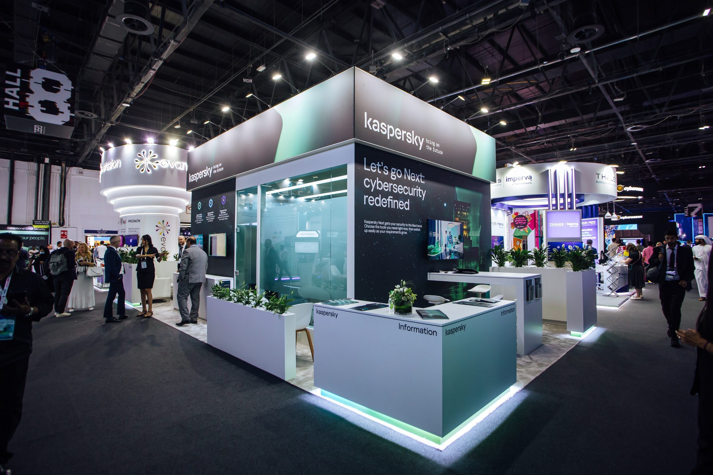 Kaspersky 72 sqm exhibition stand at GISEC by Messe.ae