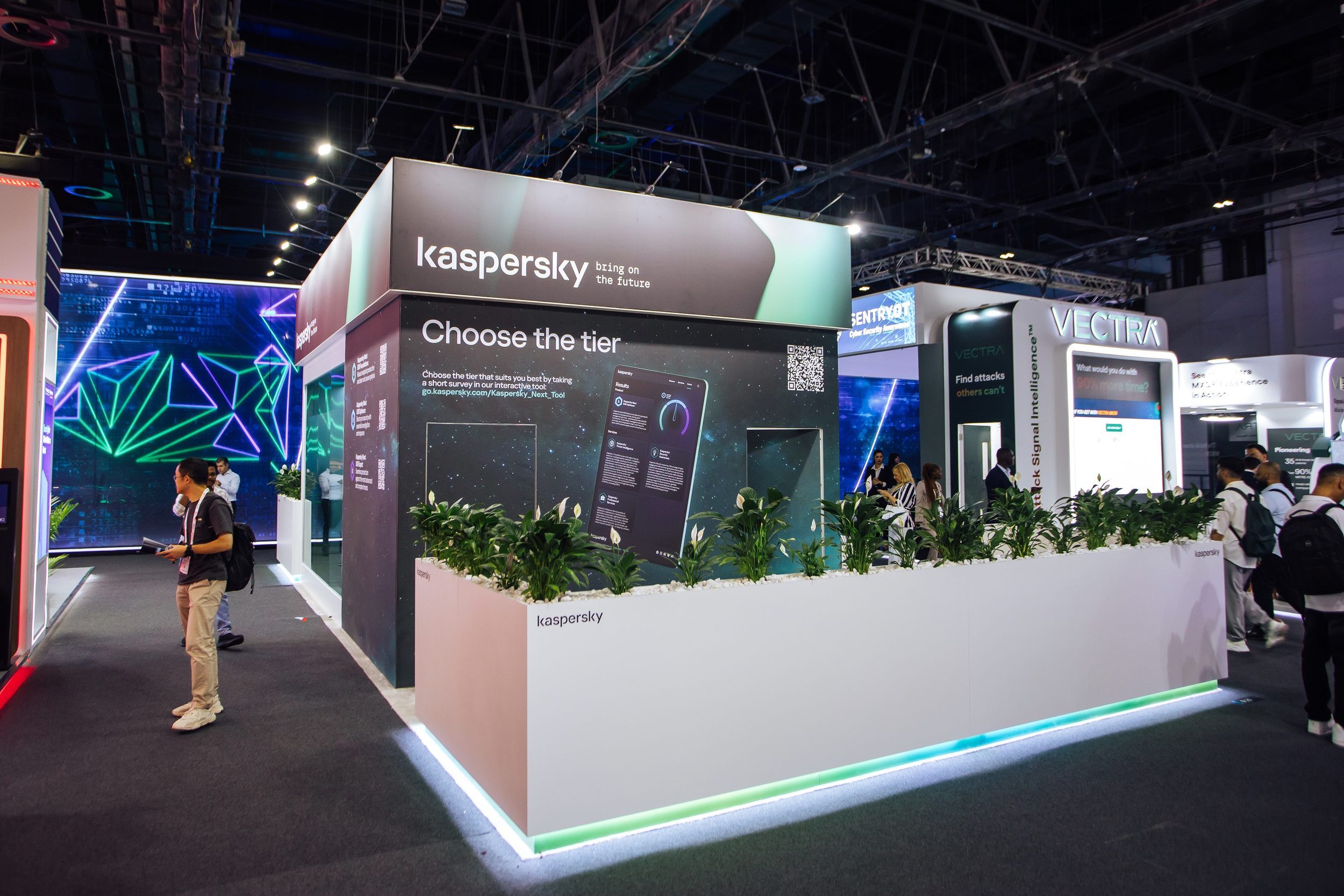 Kaspersky 72 sqm exhibition stand at GISEC by Messe.ae