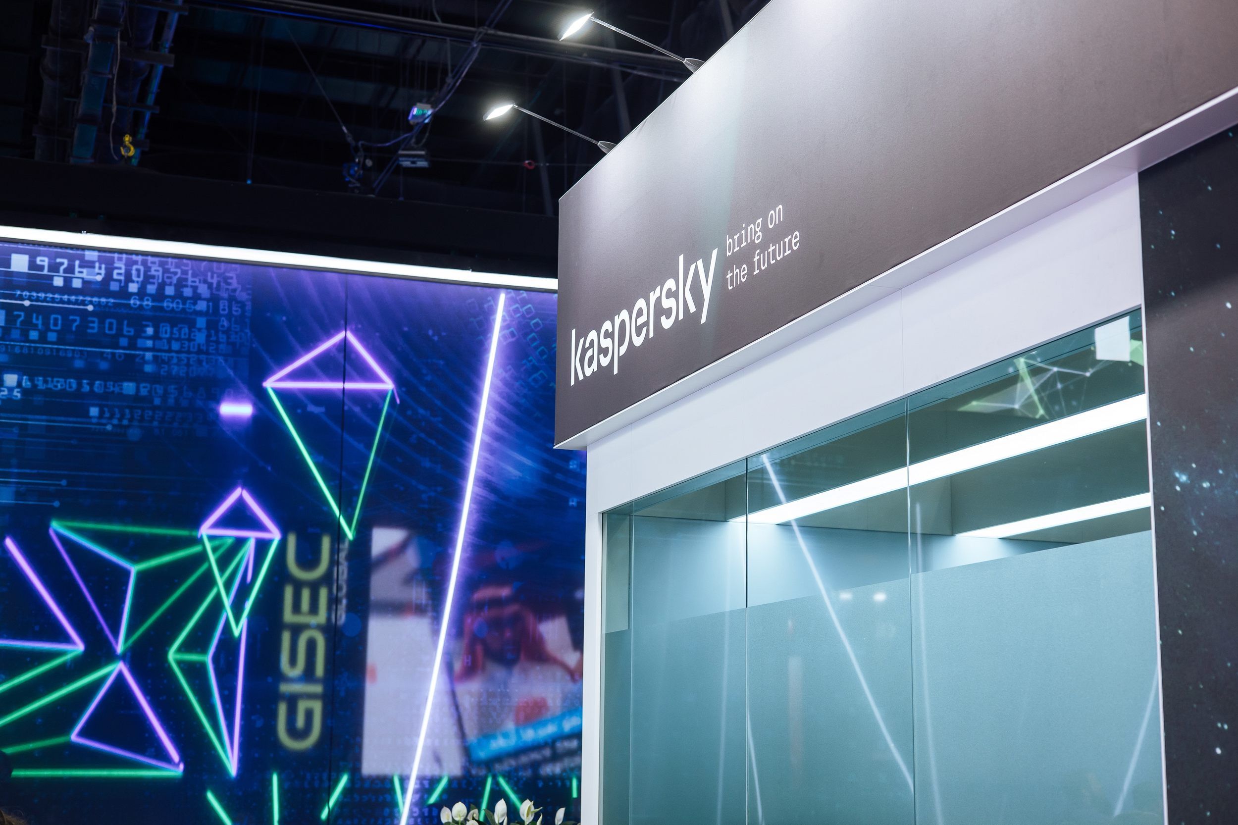 Kaspersky 72 sqm exhibition stand at GISEC by Messe.ae