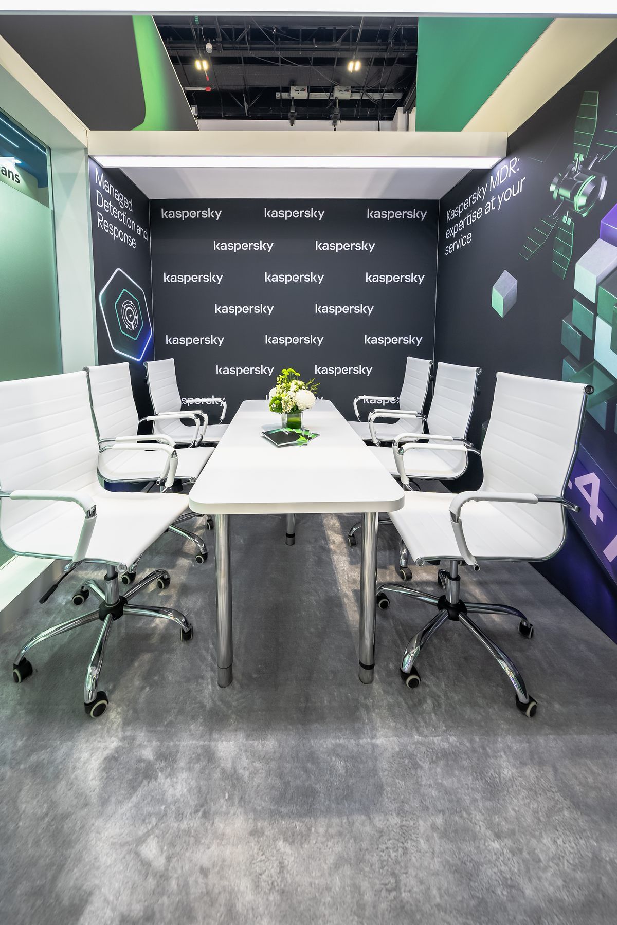 Kaspersky 120 + 30 sqm exhibition stand at GITEX by Messe.ae