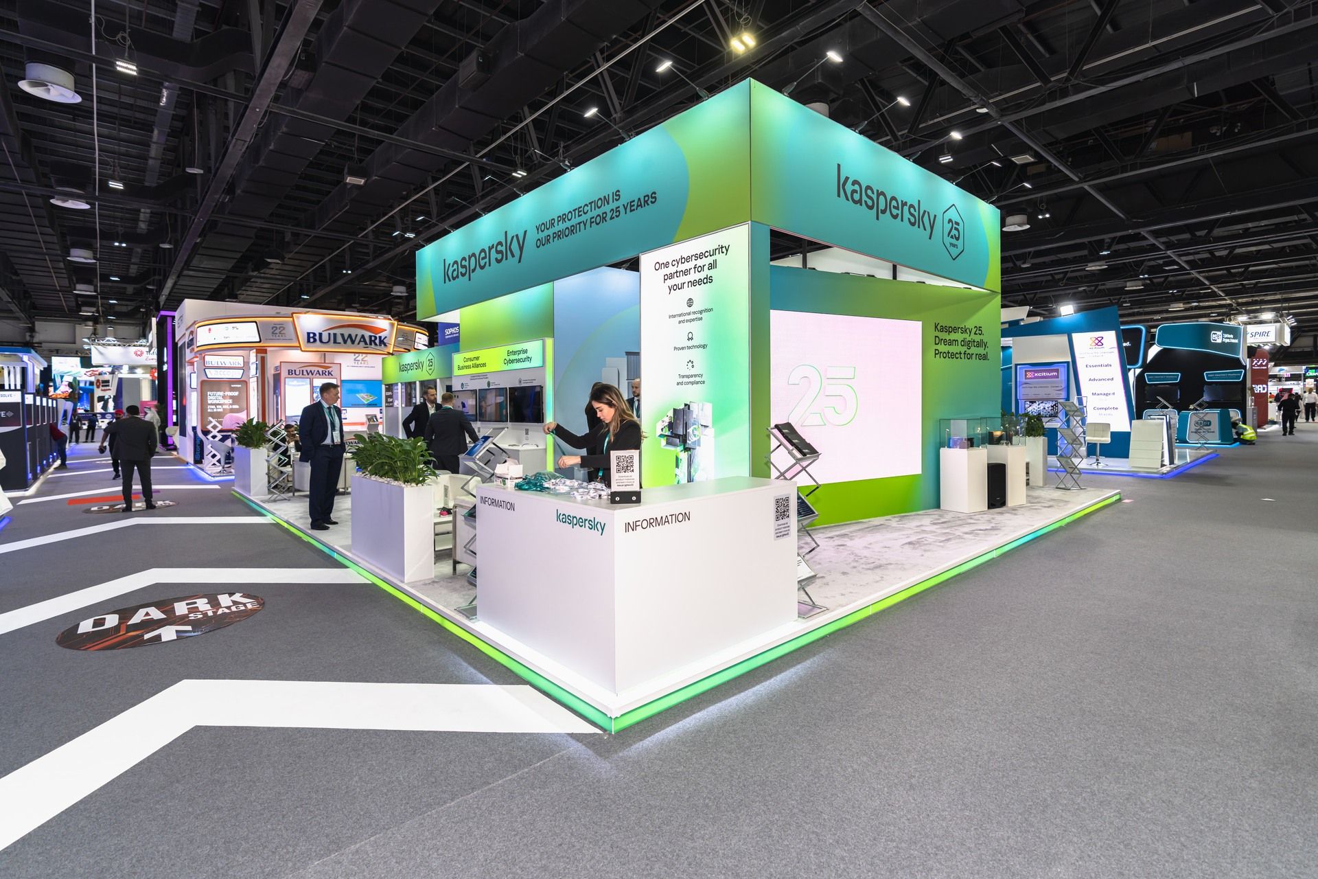 Kaspersky 120 sqm exhibition stand at GITEX by Messe.ae