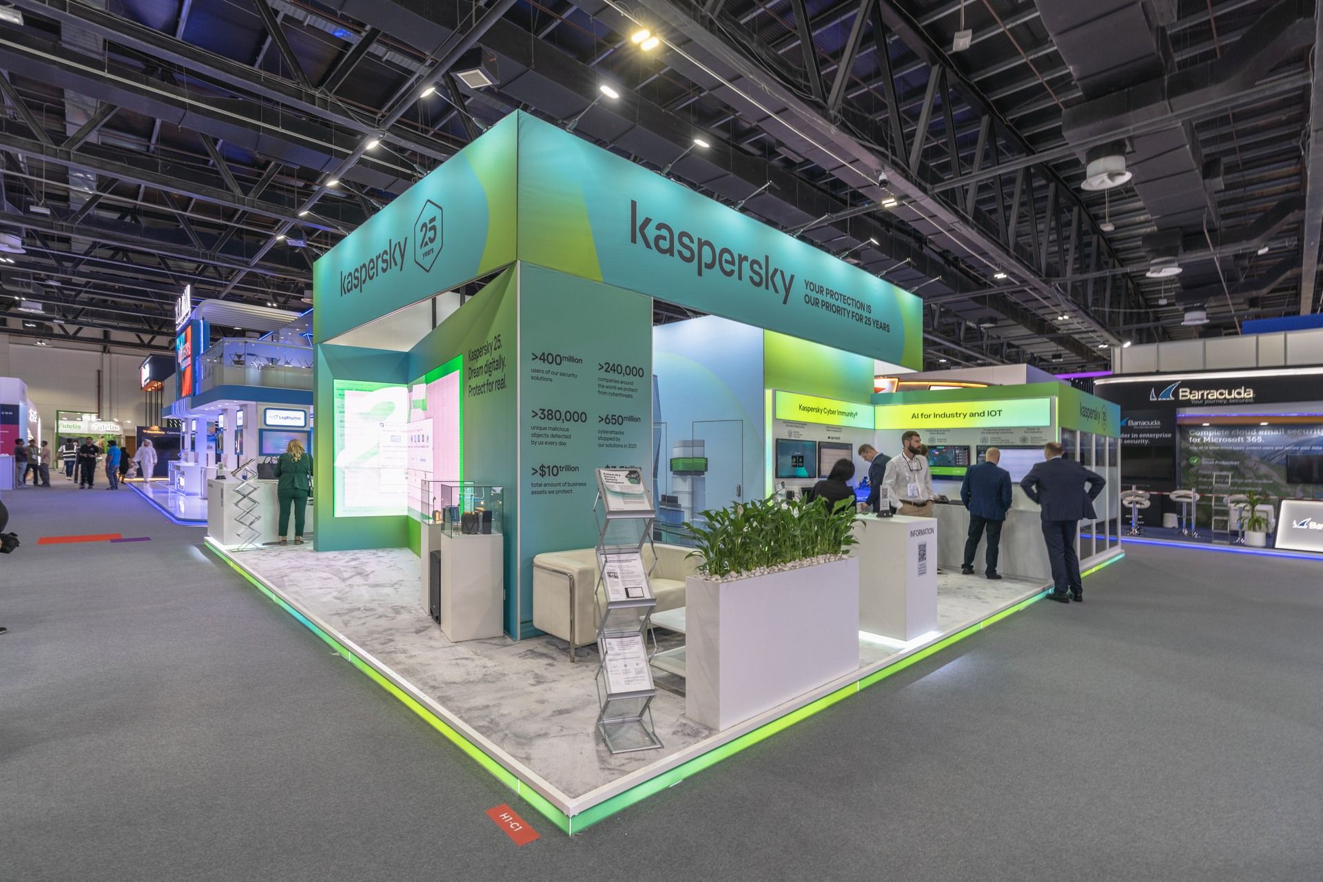 Kaspersky 120 sqm exhibition stand at GITEX by Messe.ae