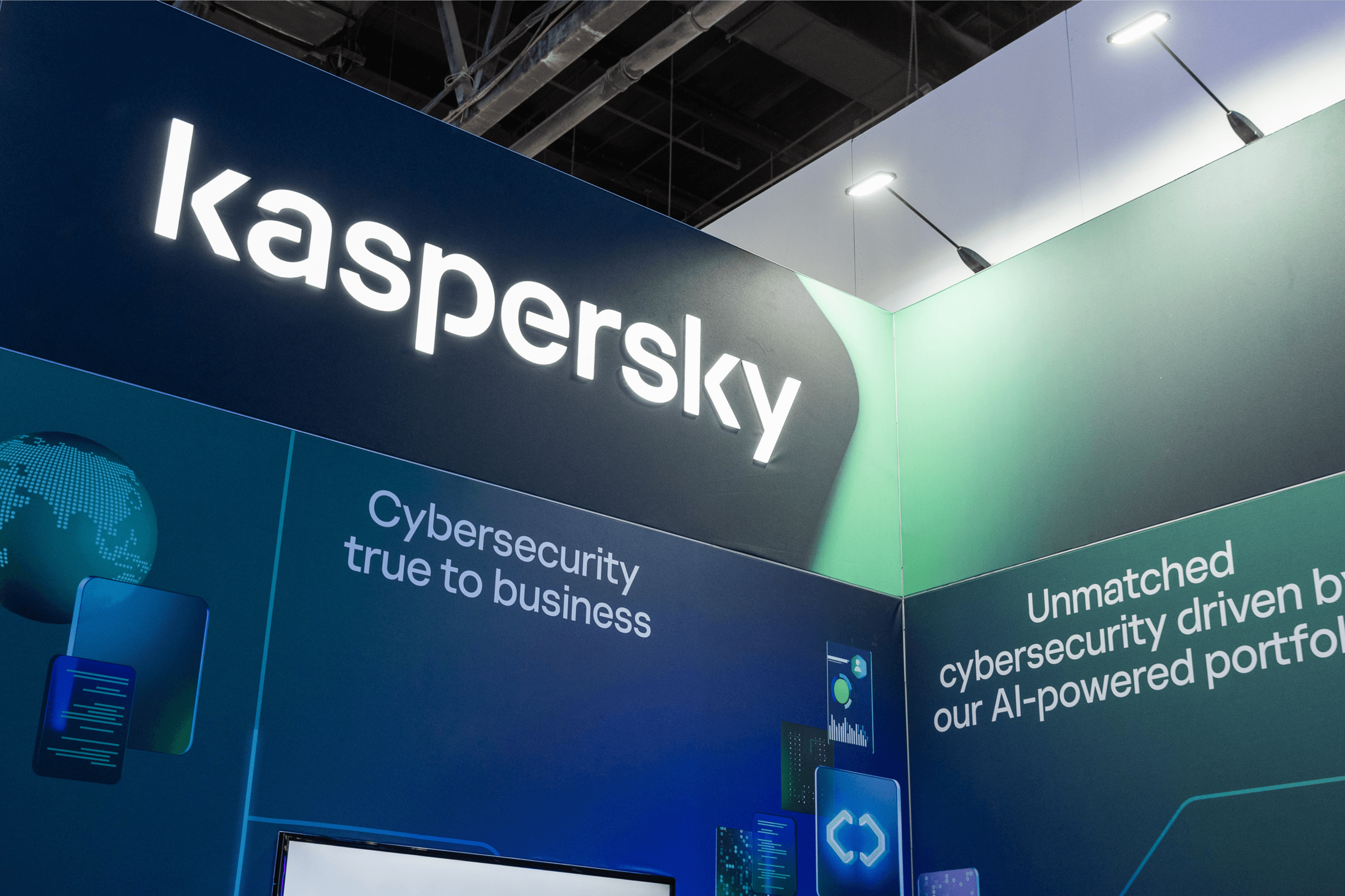 Kaspersky 72 sqm exhibition stand at GISEC by Messe.ae
