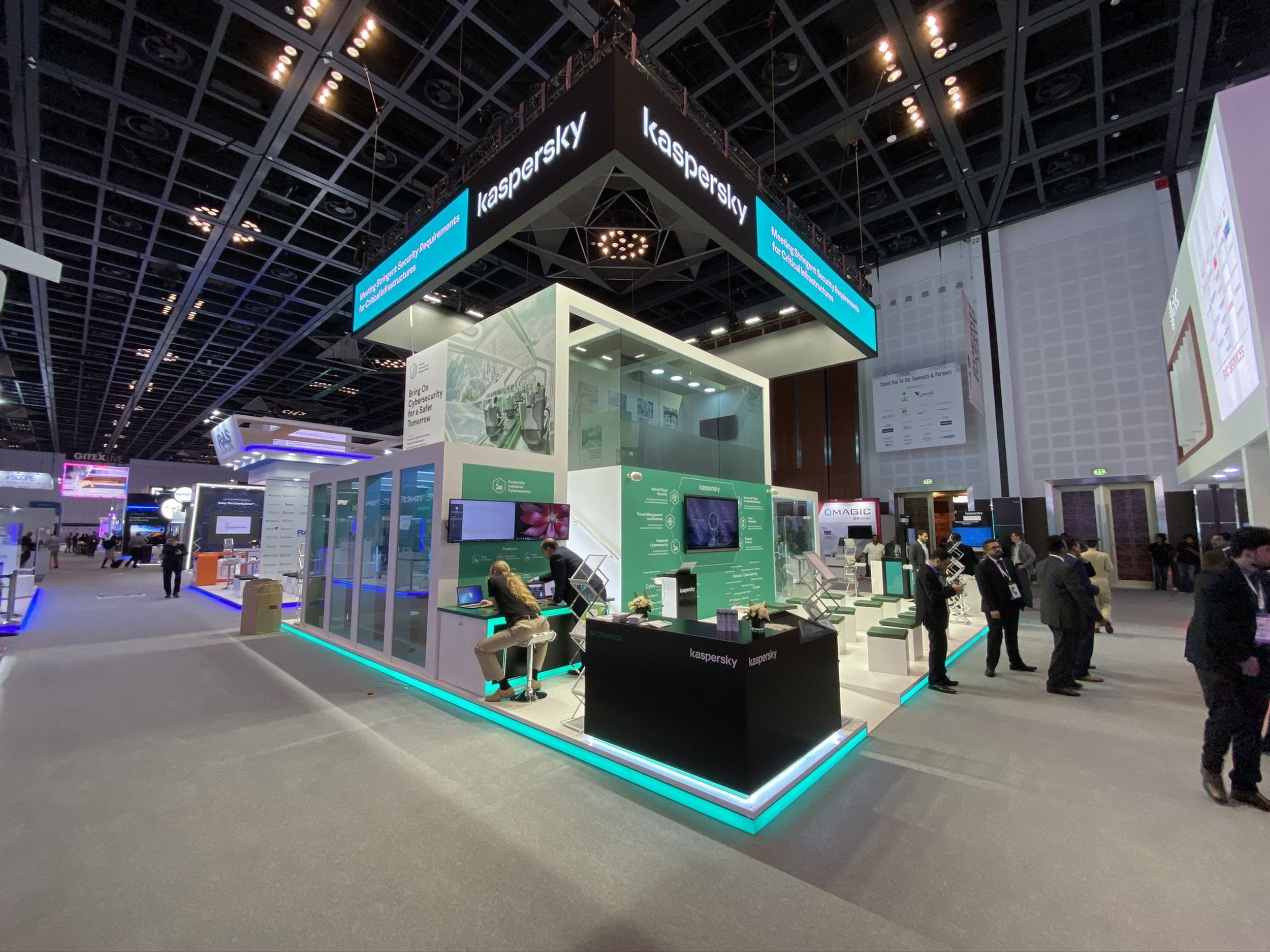 Kaspersky 120 sqm exhibition stand at GITEX by Messe.ae