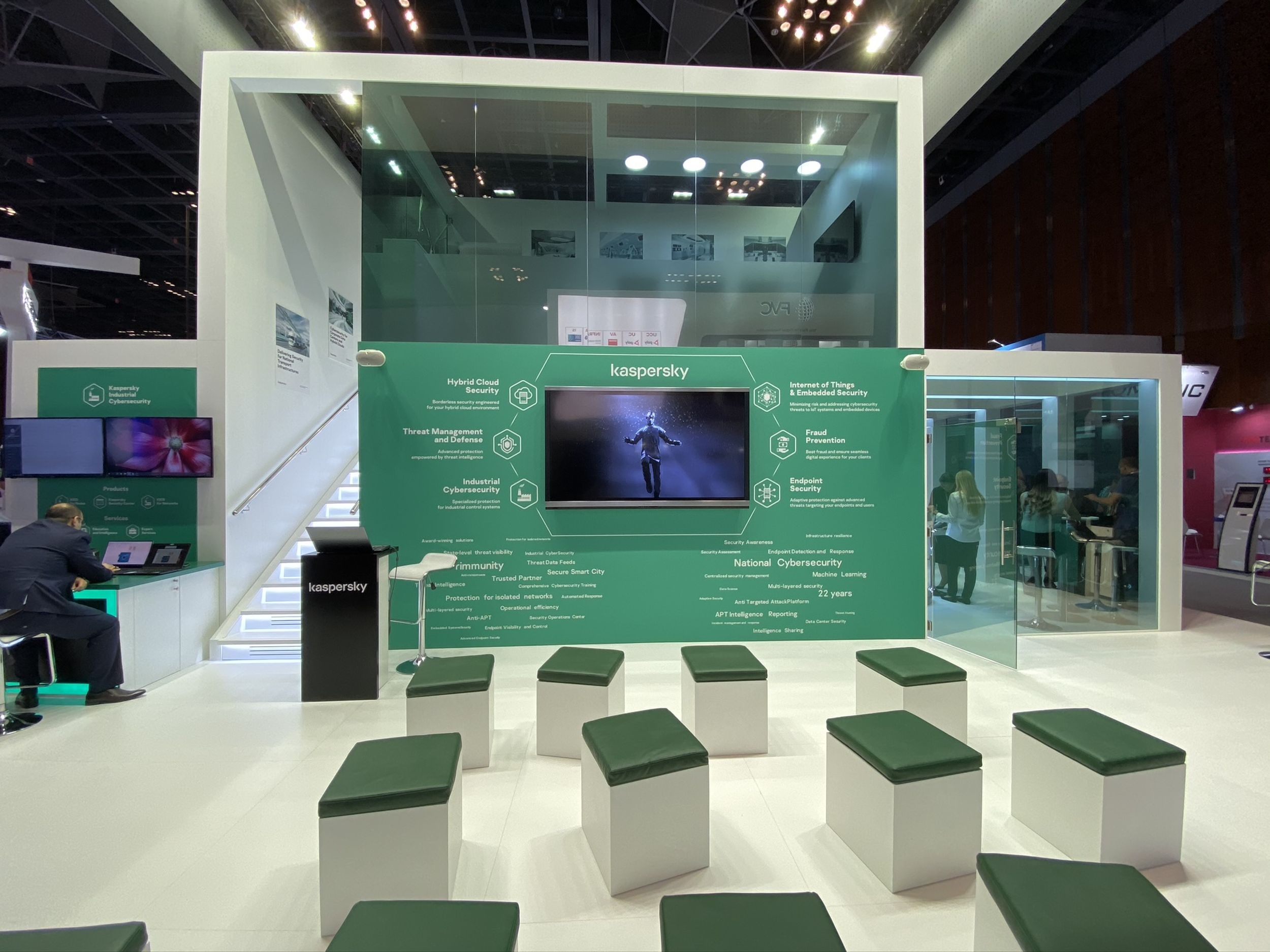 Kaspersky 120 sqm exhibition stand at GITEX by Messe.ae