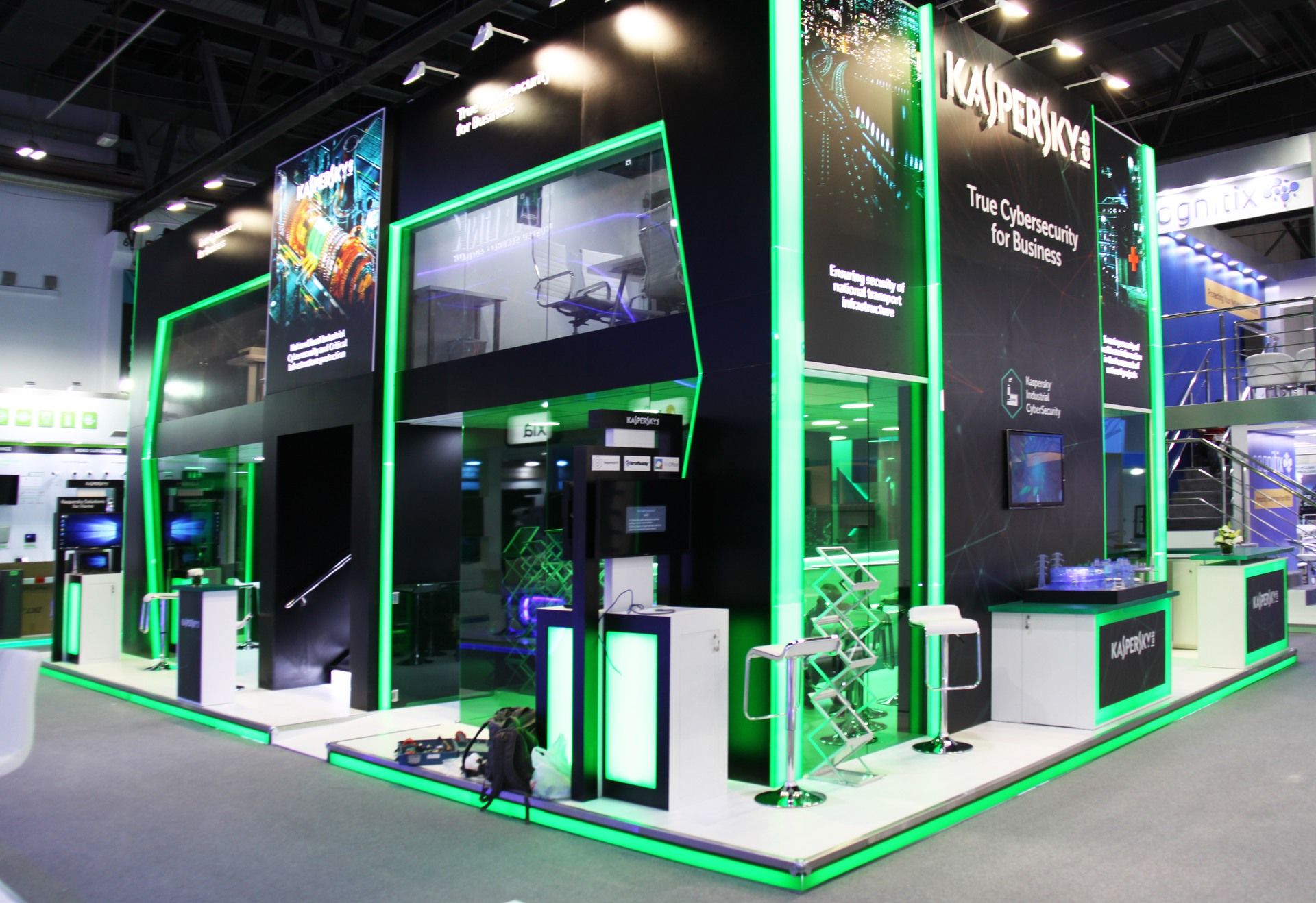 Kaspersky 60 sqm exhibition stand at GITEX by Messe.ae