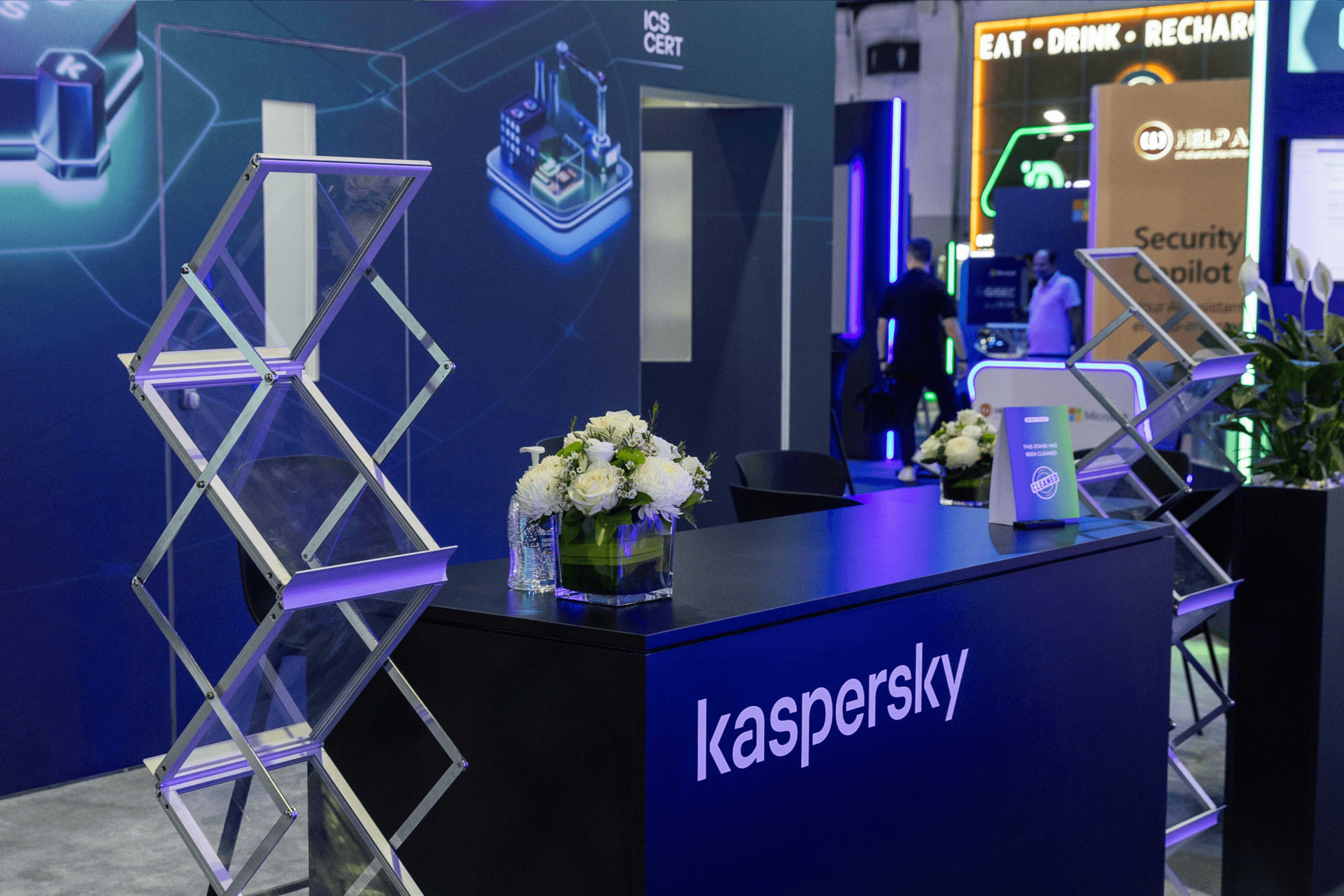 Kaspersky 72 sqm exhibition stand at GISEC by Messe.ae