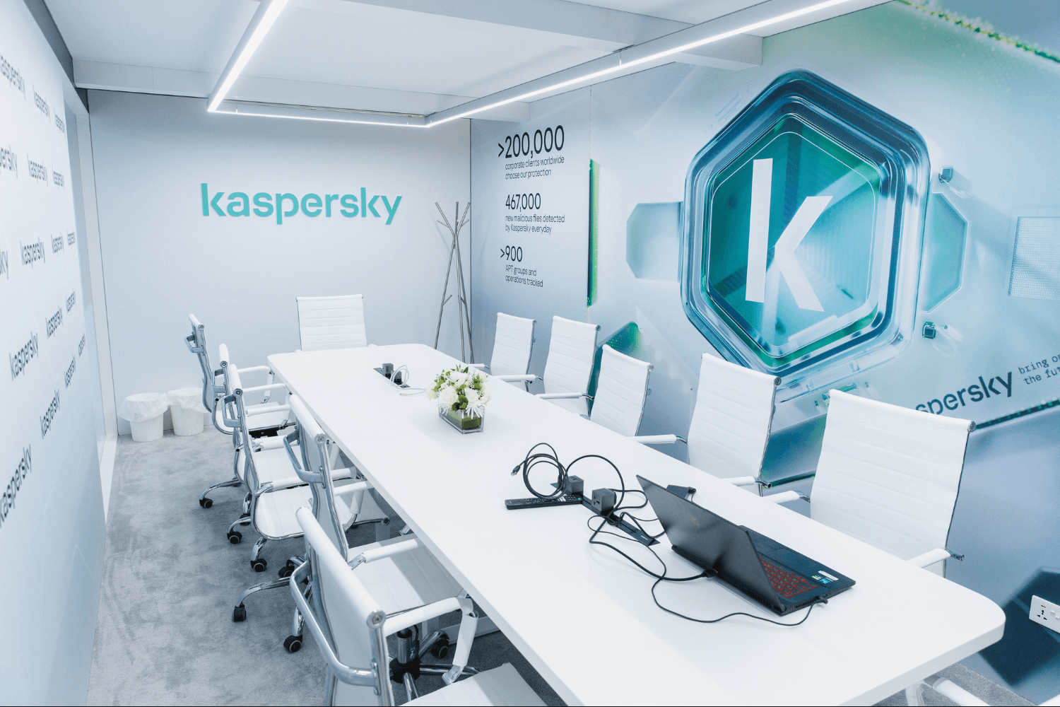 Kaspersky 120 + 48 sqm exhibition stand at GITEX by Messe.ae