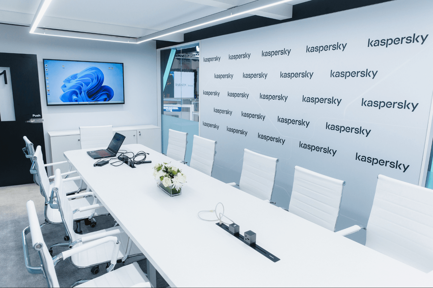 Kaspersky 120 + 48 sqm exhibition stand at GITEX by Messe.ae