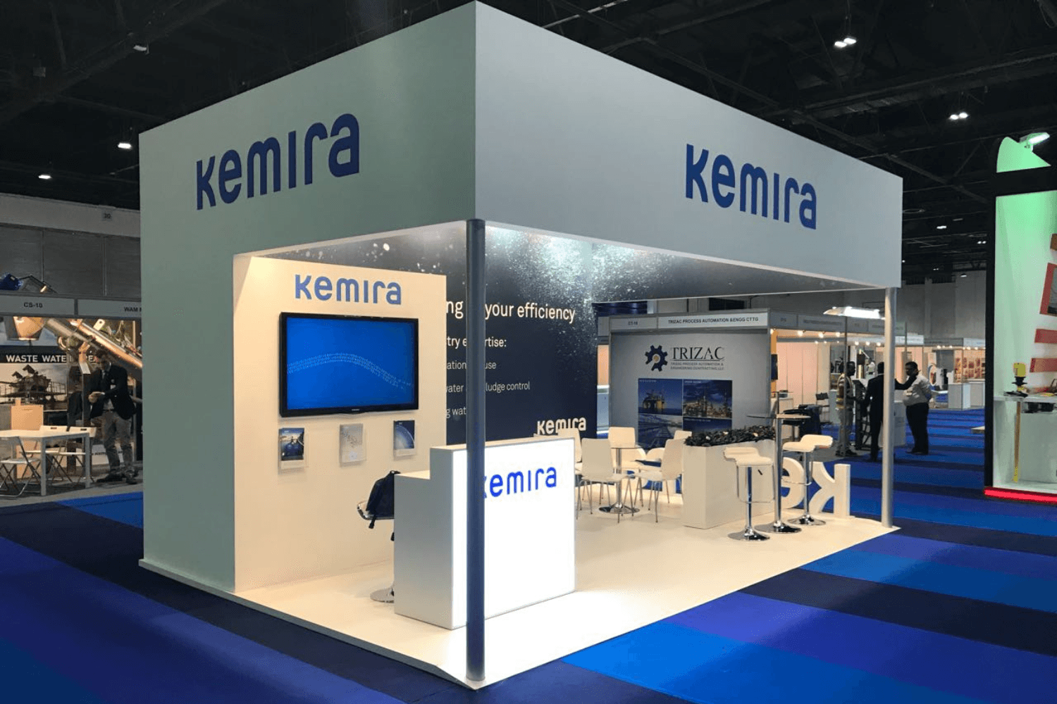 Kemira 24 sqm exhibition stand at WETEX by Messe.ae
