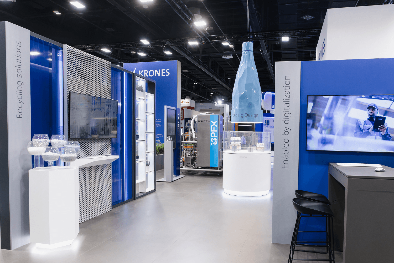 Krones 348 sqm exhibition stand at Gulfood Manufacturing by Messe.ae