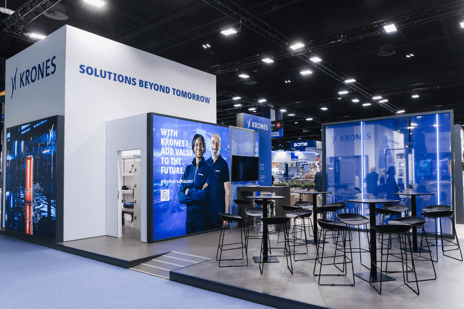 Krones 348 sqm exhibition stand at Gulfood Manufacturing by Messe.ae