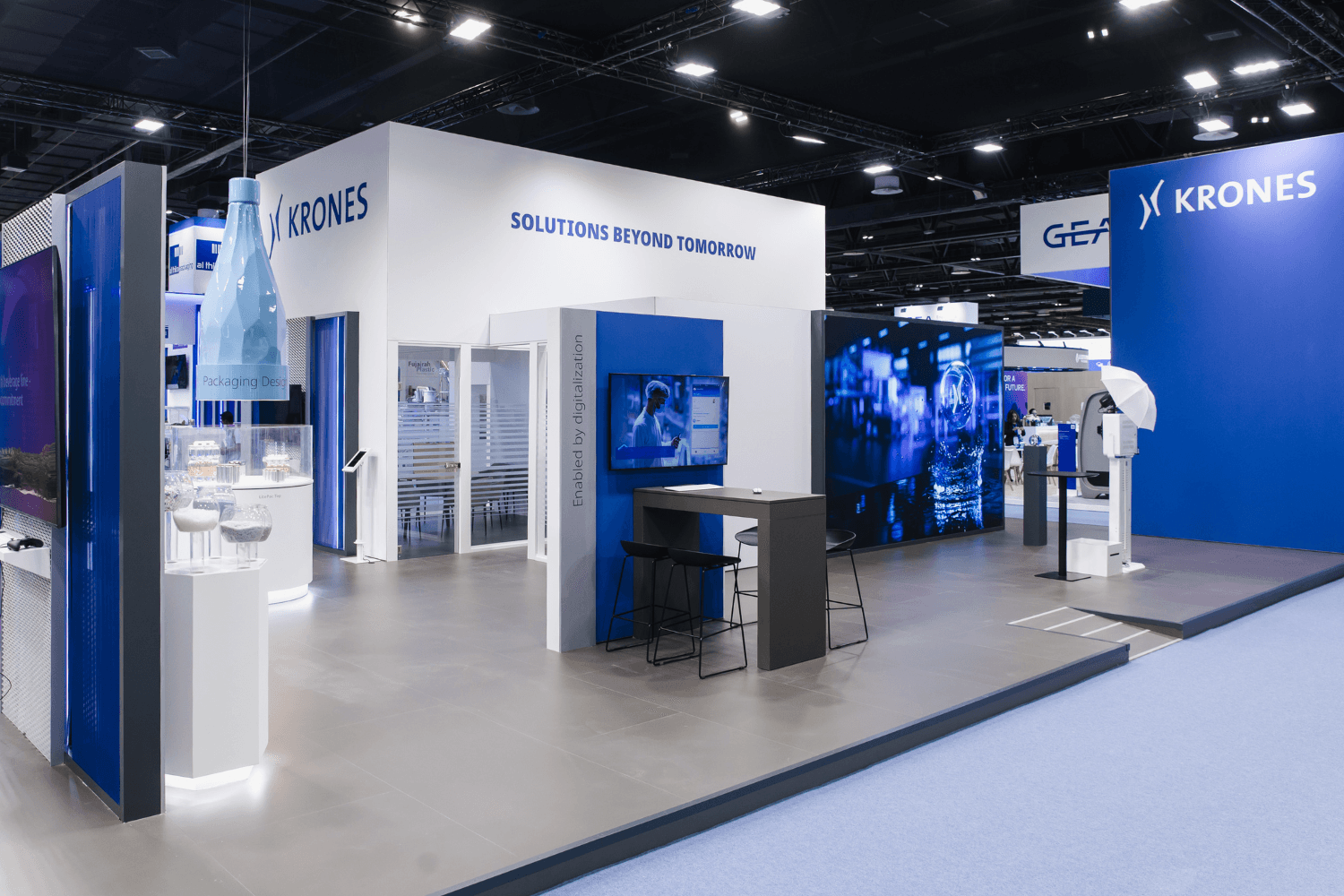 Krones 348 sqm exhibition stand at Gulfood Manufacturing by Messe.ae