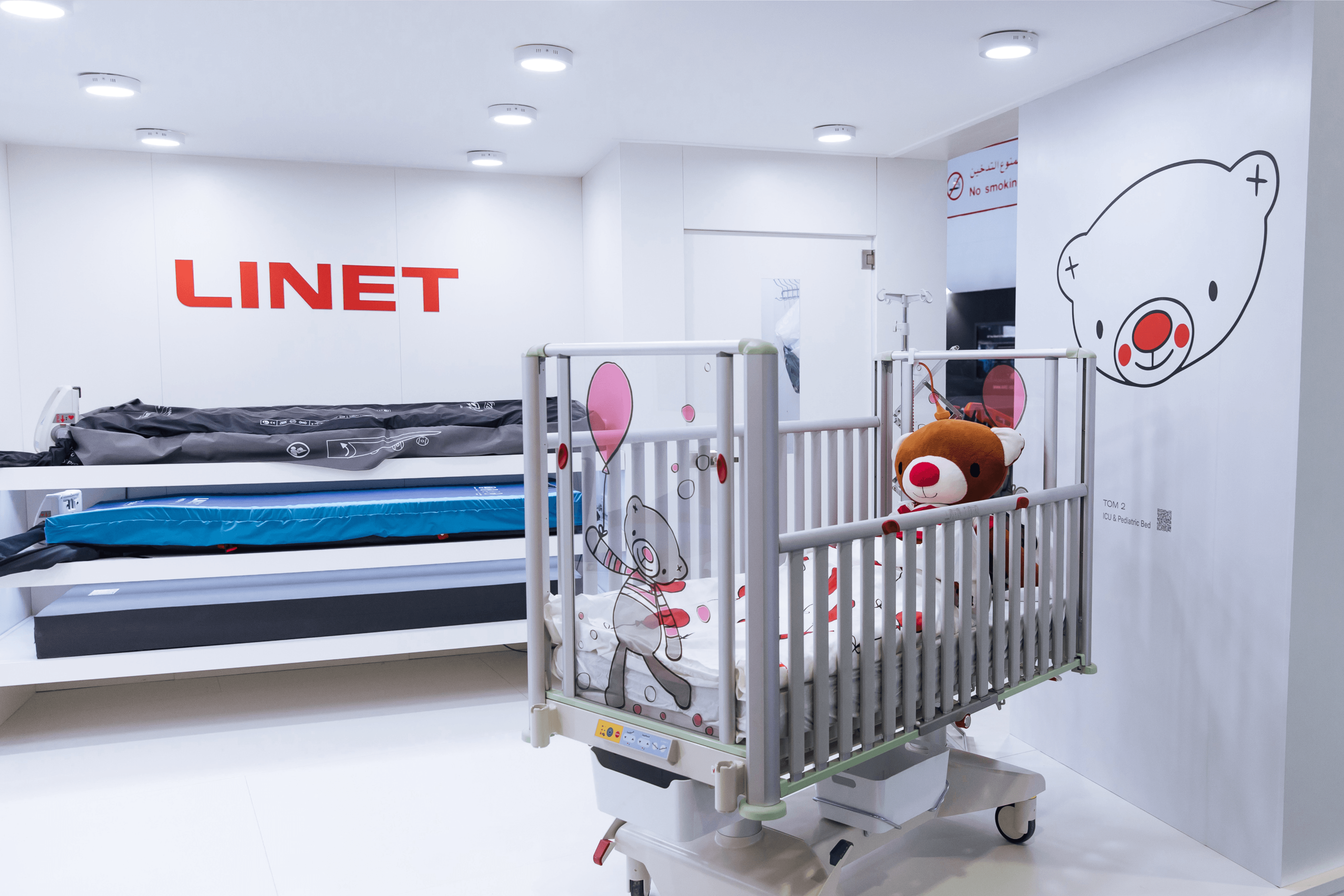 LINET Group 60 + 25 sqm exhibition stand at Arab Health by Messe.ae