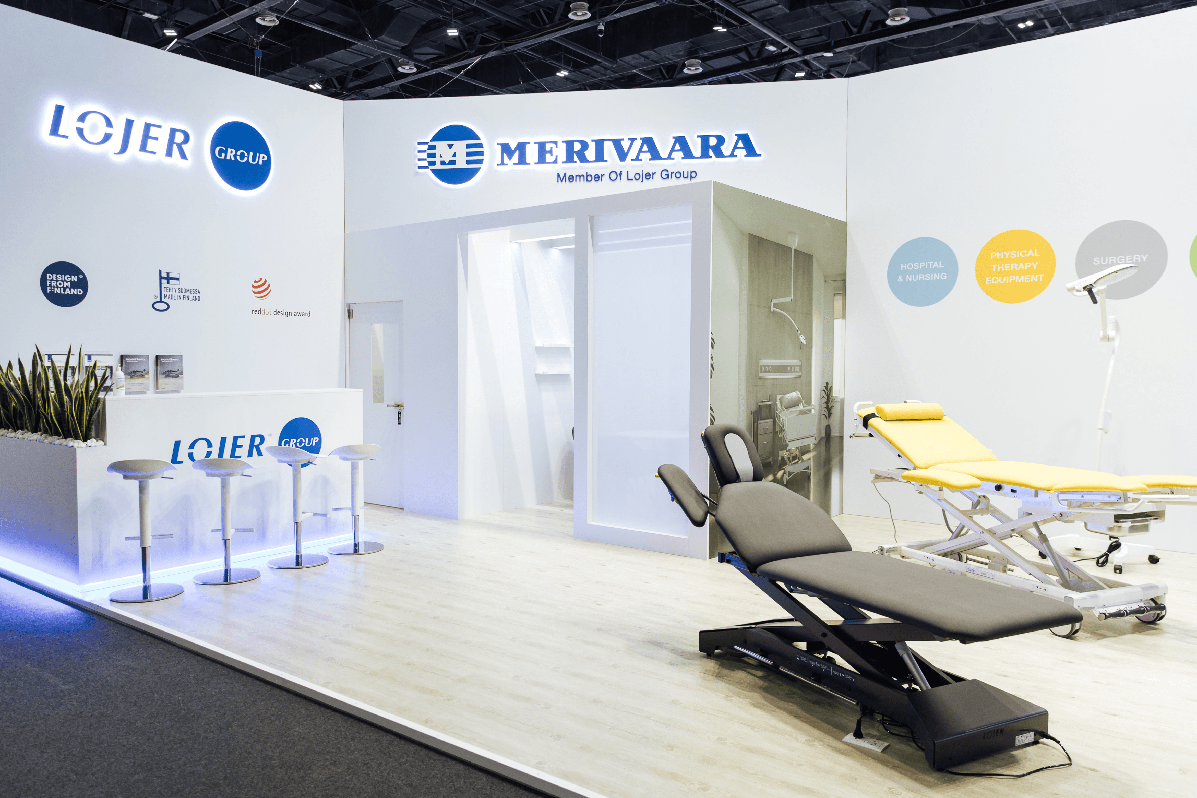 Lojer 60 sqm exhibition stand at Arab Health by Messe.ae