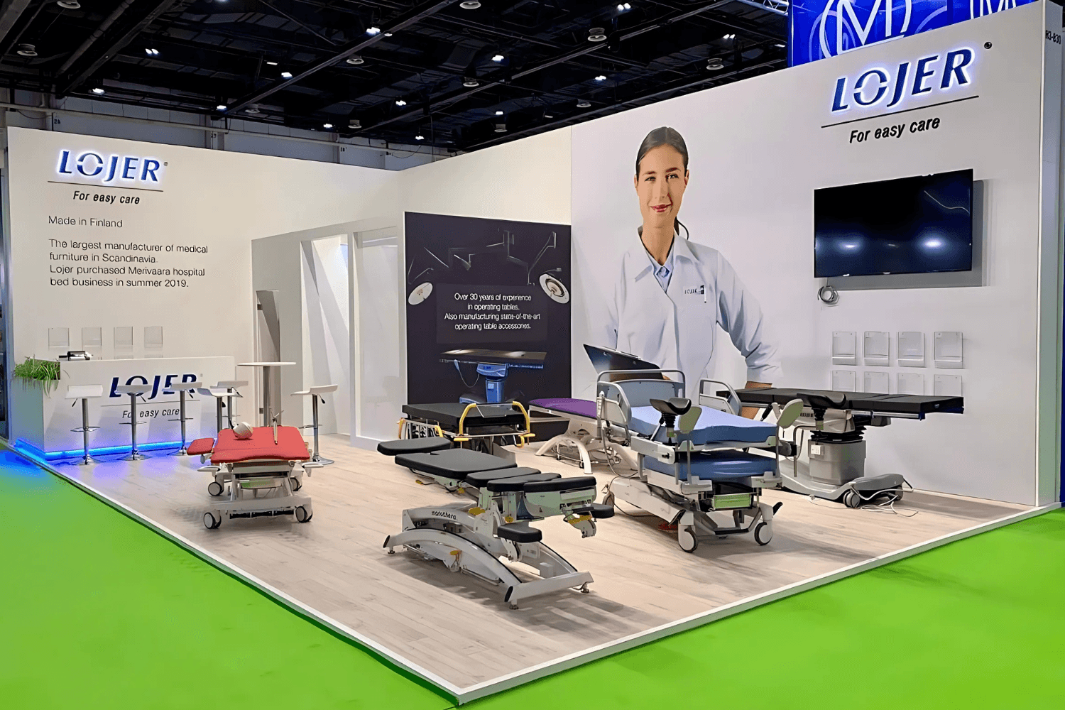 Lojer 60 sqm exhibition stand at Arab Health by Messe.ae