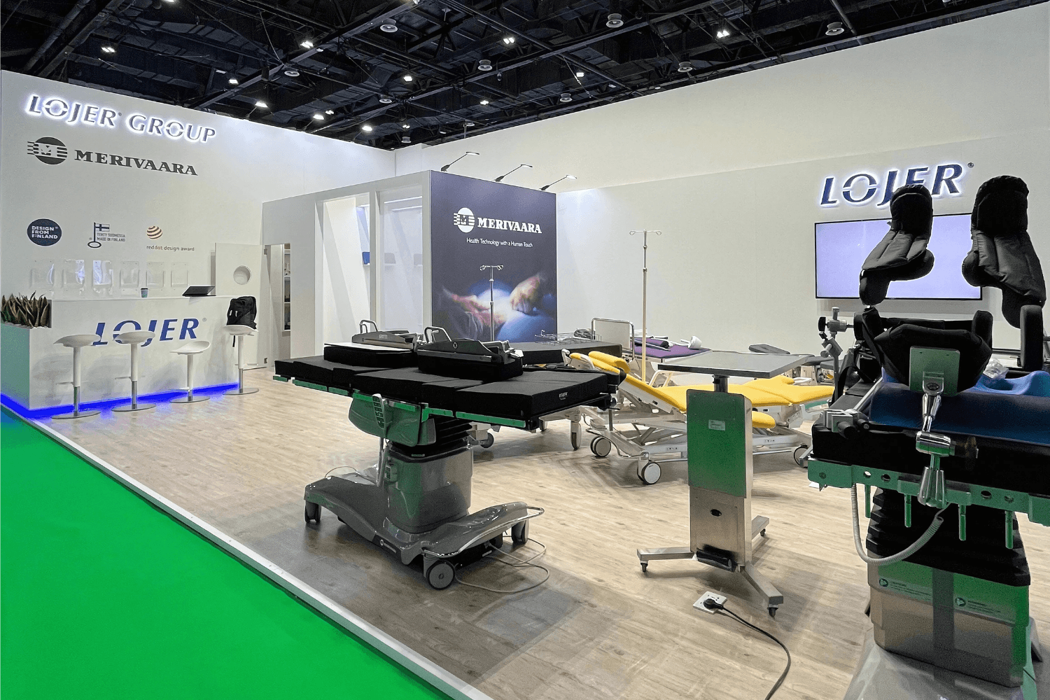 Lojer 60 sqm exhibition stand at Arab Health by Messe.ae