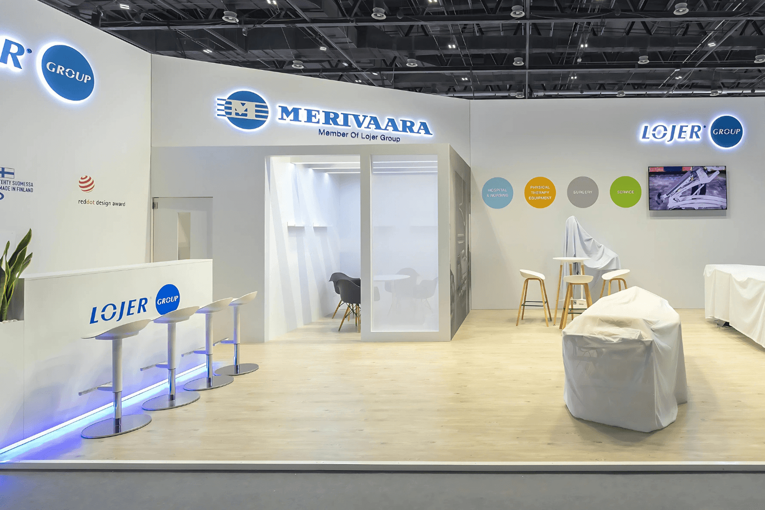 Lojer 60 sqm exhibition stand at Arab Health by Messe.ae