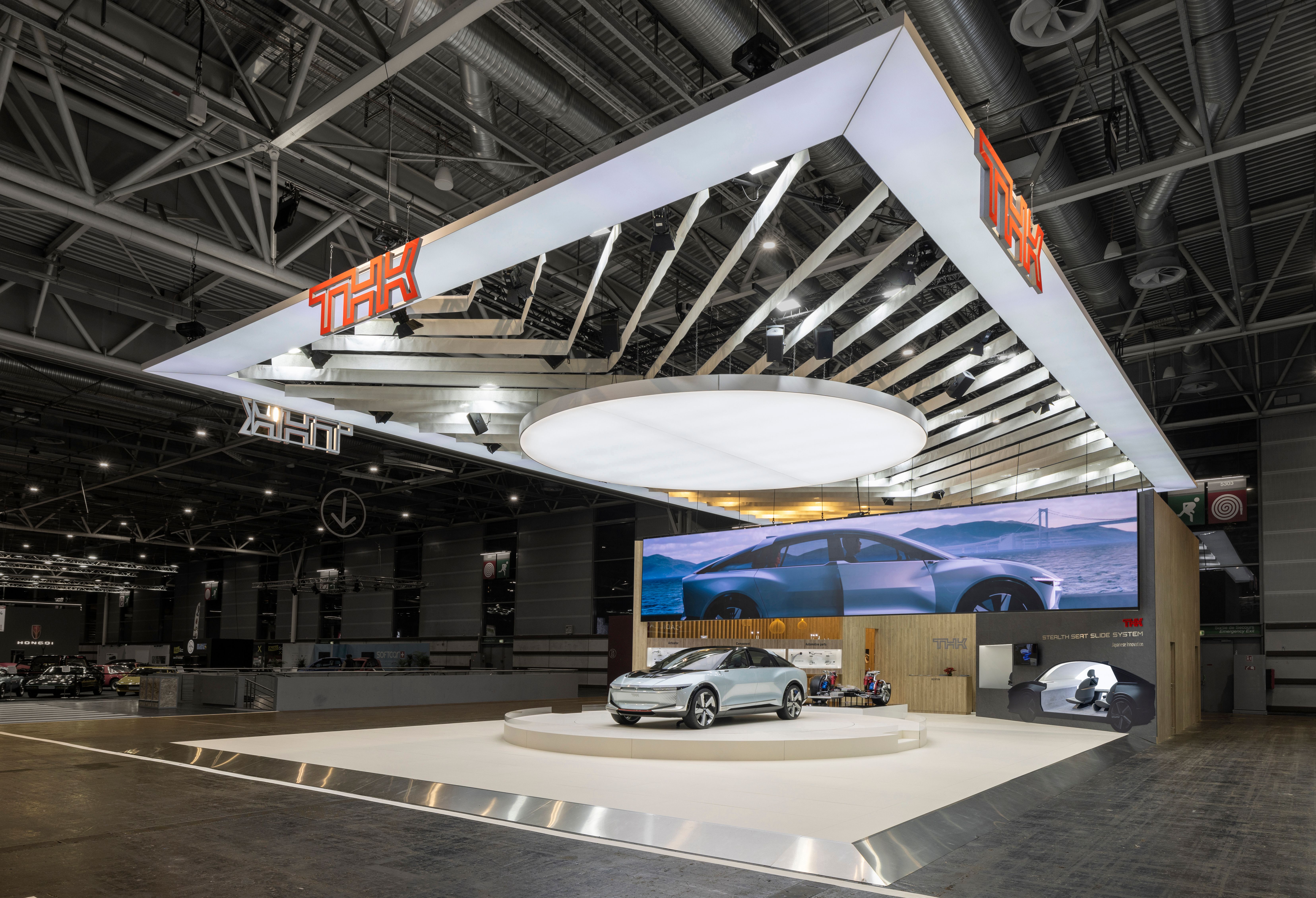 THK 320 sqm exhibition stand at Paris Motor Show by Messe.ae